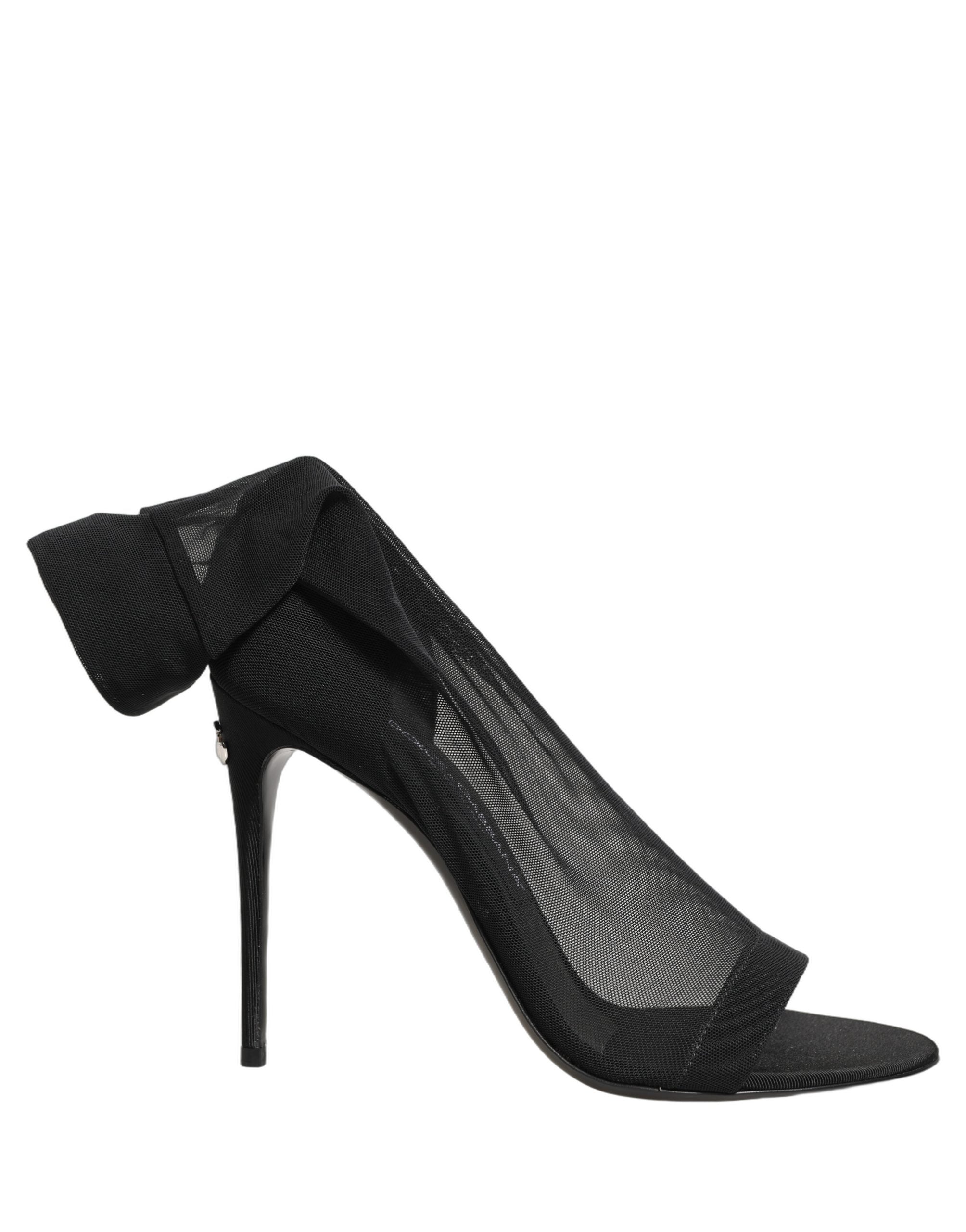 Dolce & Gabbana Black Nylon Mesh Sock Style Boots Shoes Dolce & Gabbana