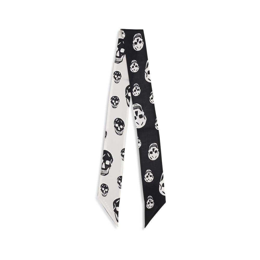Alexander McQueen Black Silk Scarf Alexander McQueen