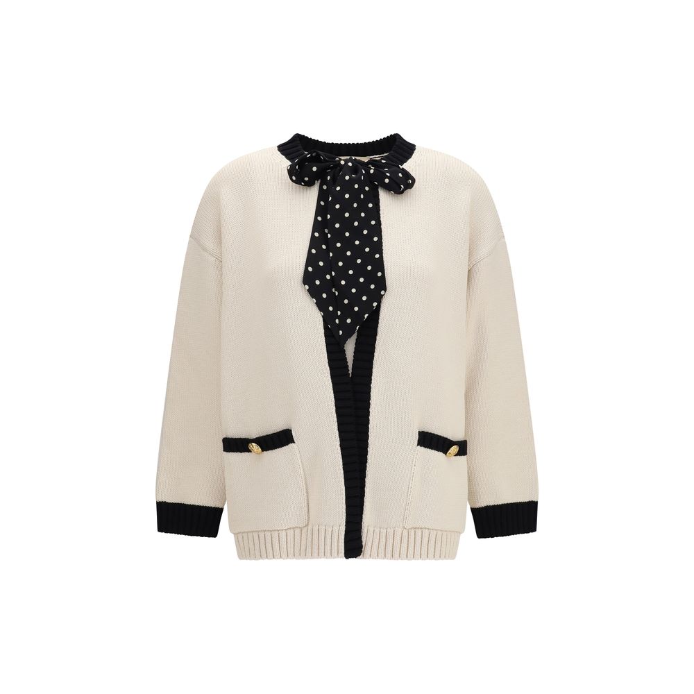 Valentino Garavani Beige Cotton Cardigan Valentino Garavani