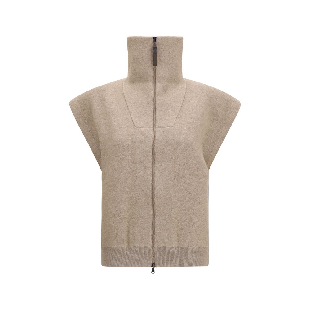 Brunello Cucinelli Beige Cashmere Cardigan Brunello Cucinelli