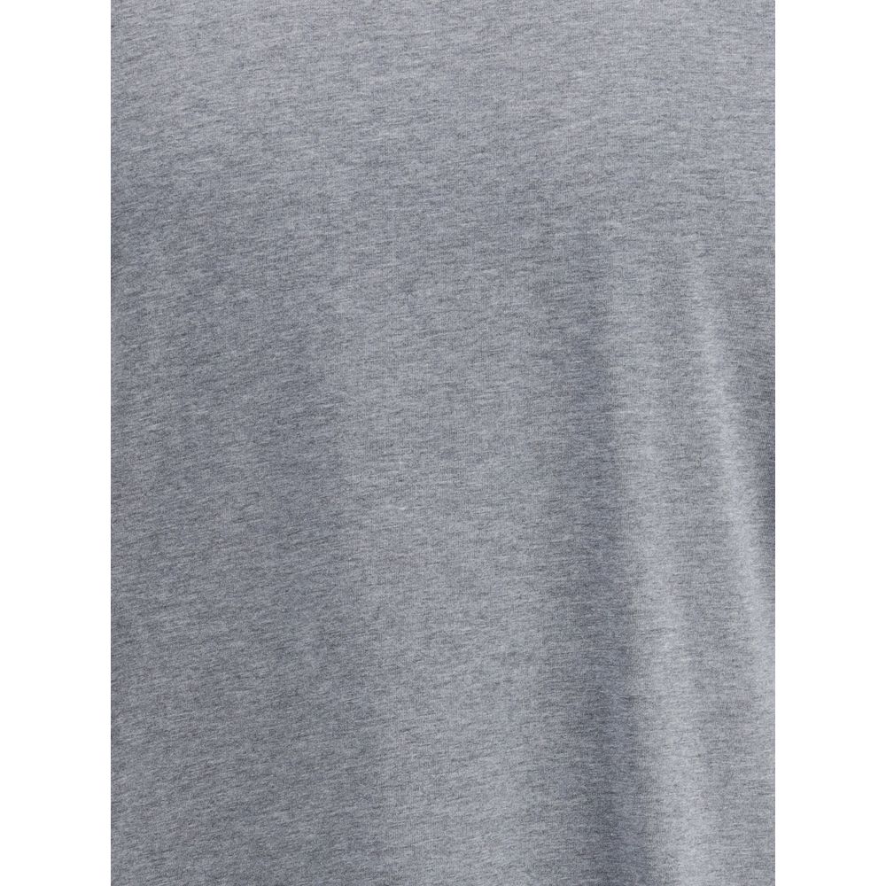 Brunello Cucinelli Gray Cotton T-Shirt Brunello Cucinelli