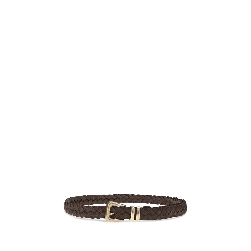 Brunello Cucinelli Brown Calf Leather Bos Taurus Regular Belt Brunello Cucinelli