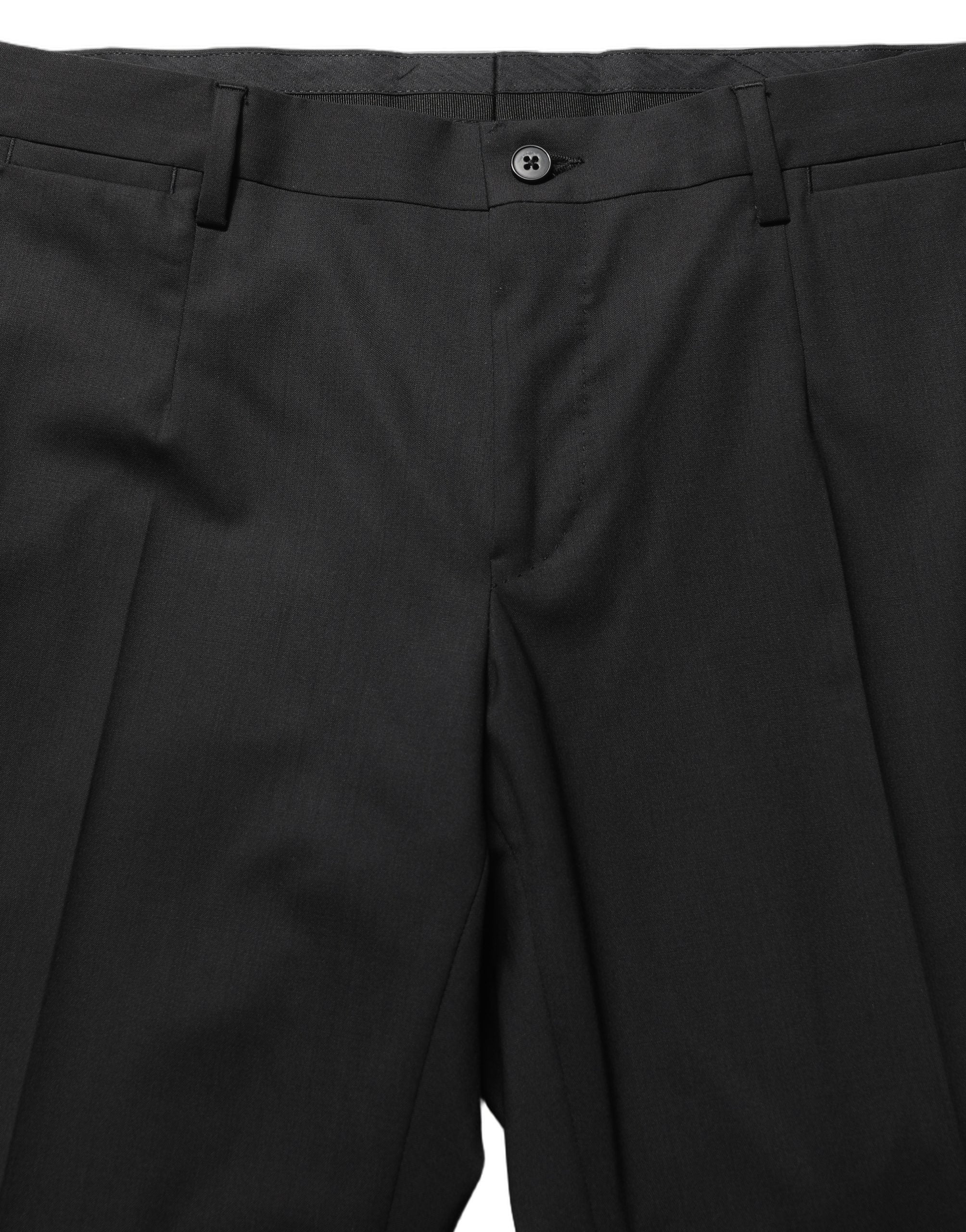 Dolce & Gabbana Black Wool Skinny Leg Dress Men Trouser Pants Dolce & Gabbana
