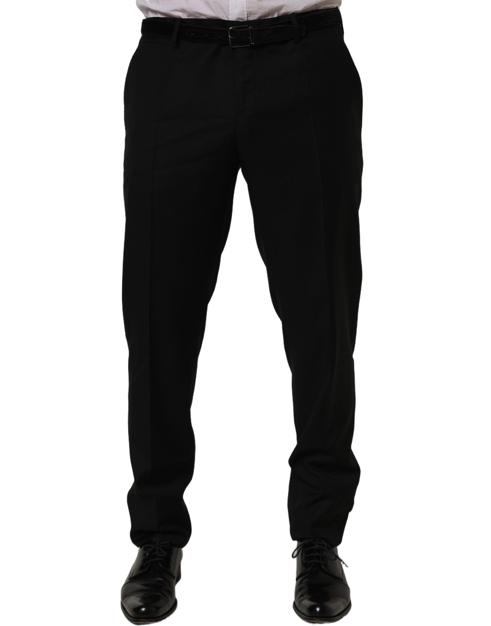 Dolce & Gabbana Black Wool Skinny Leg Dress Trouser Pants Dolce & Gabbana