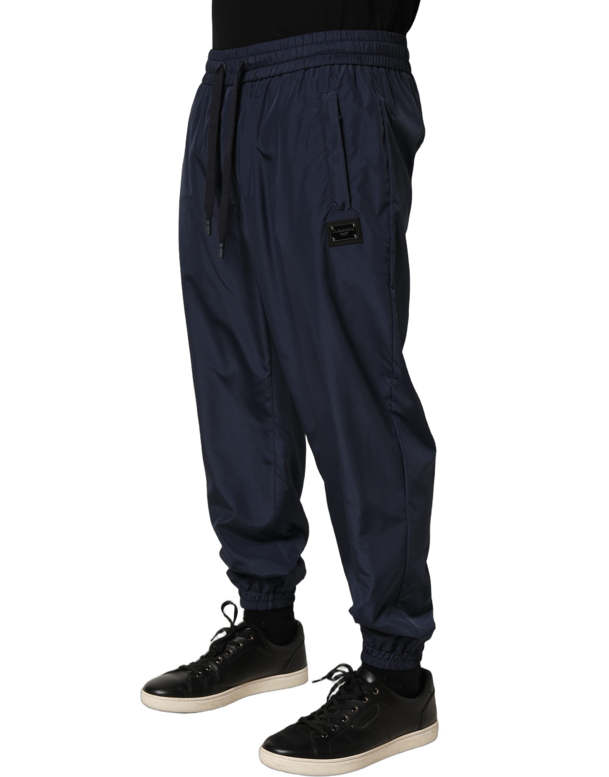 Dolce & Gabbana Dark Blue Polyester Jogger Sweatpants Pants Dolce & Gabbana