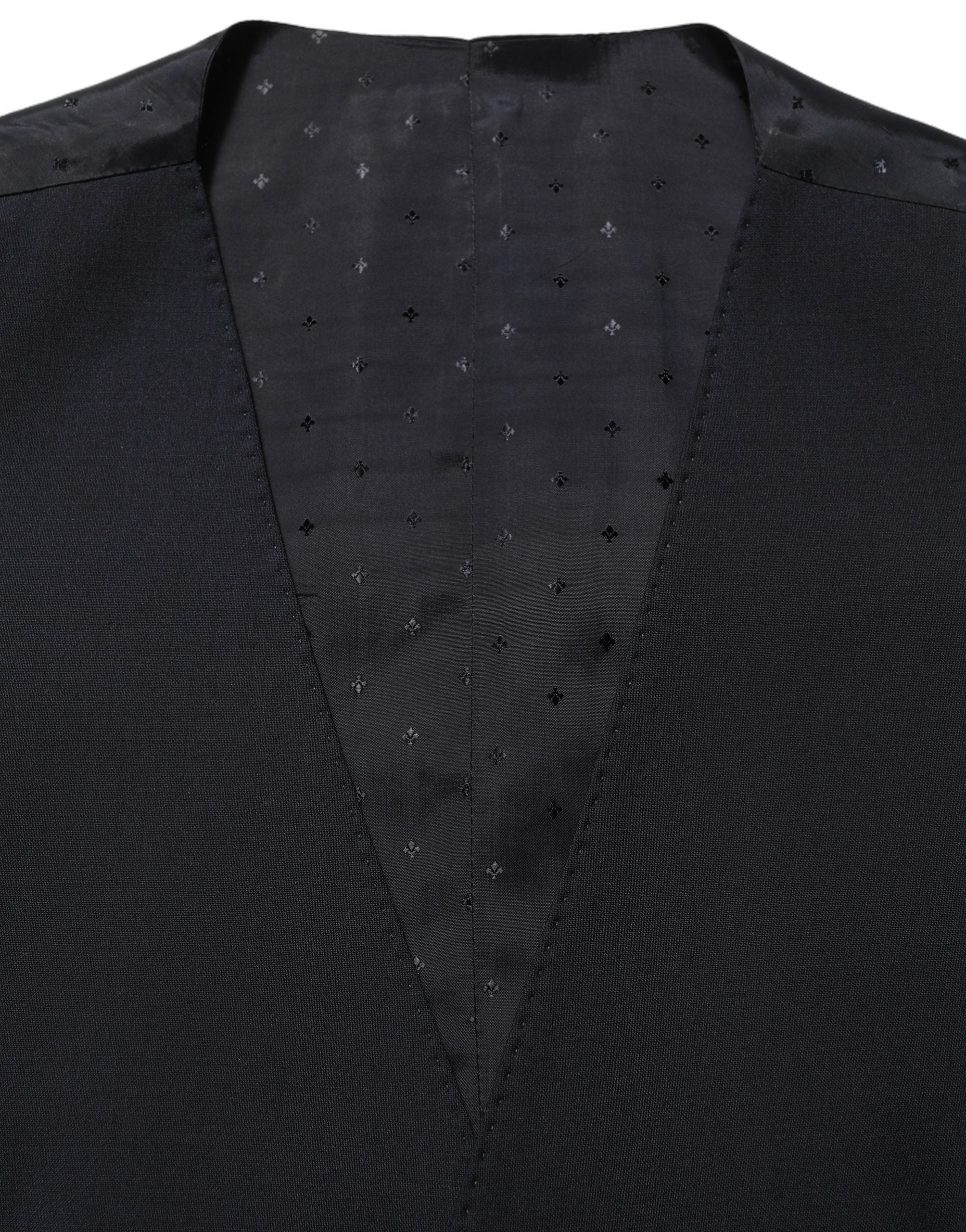 Dolce & Gabbana Black Wool Slim Fit Formal 3 Piece Men Suit Dolce & Gabbana