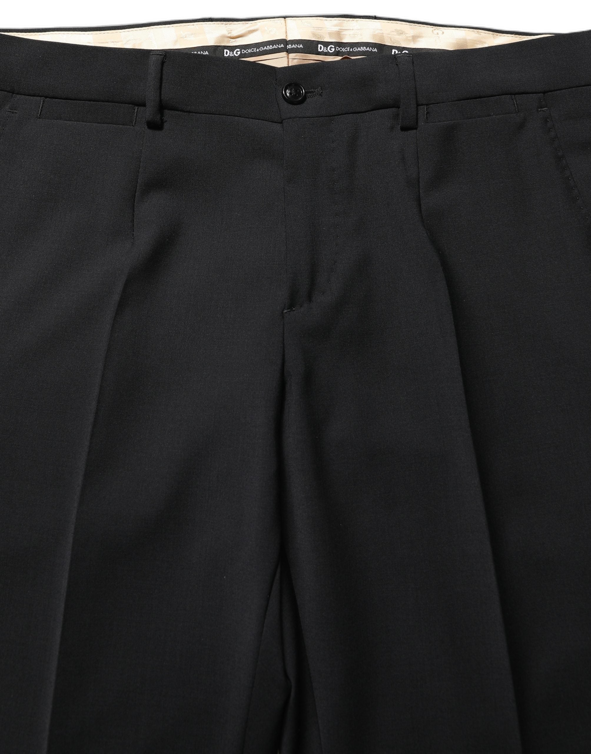 Dolce & Gabbana Black Wool Slim Fit Formal 2 Piece Men Suit Dolce & Gabbana