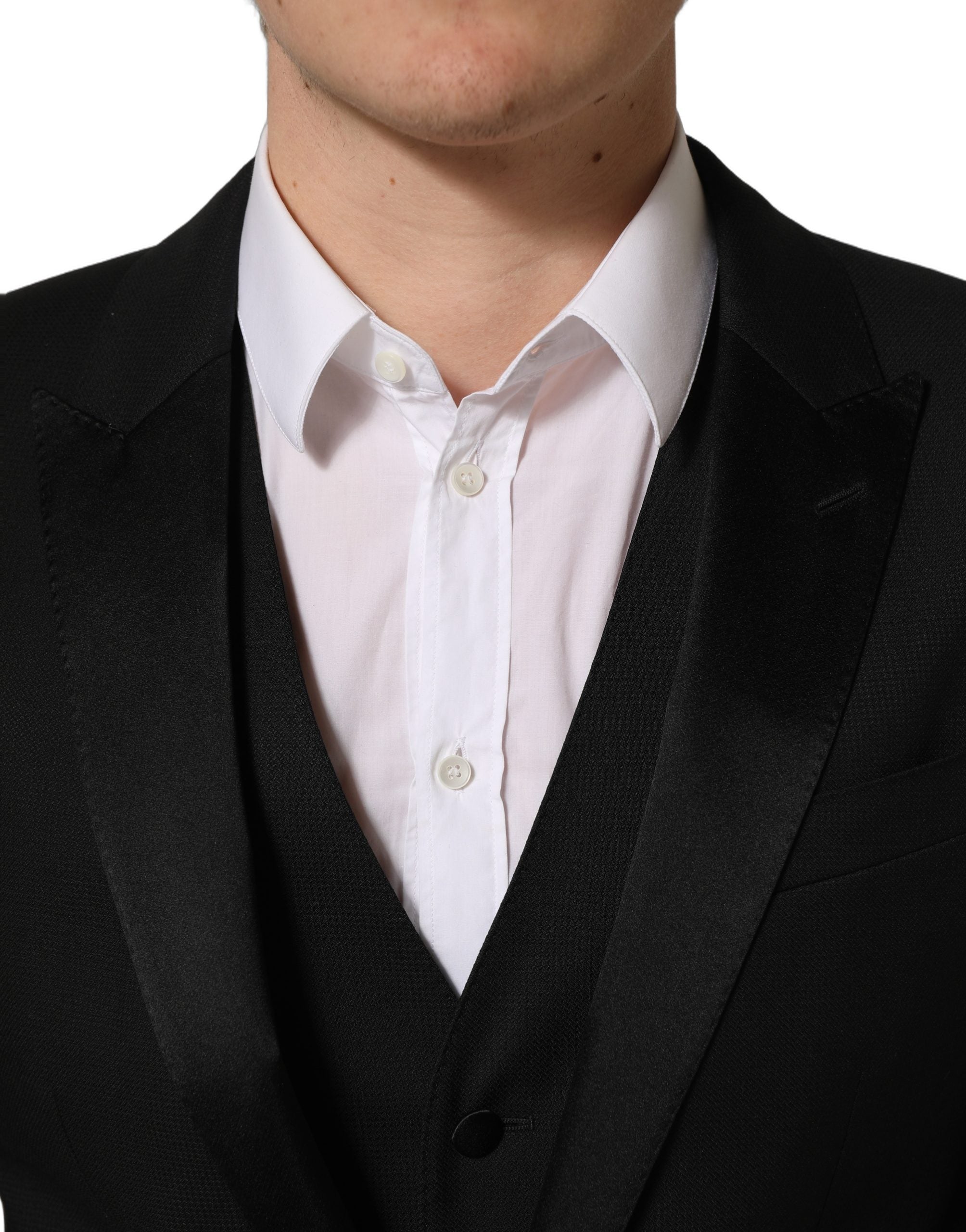 Dolce & Gabbana Black MARTINI Slim Fit Formal 3 Piece Suit Dolce & Gabbana