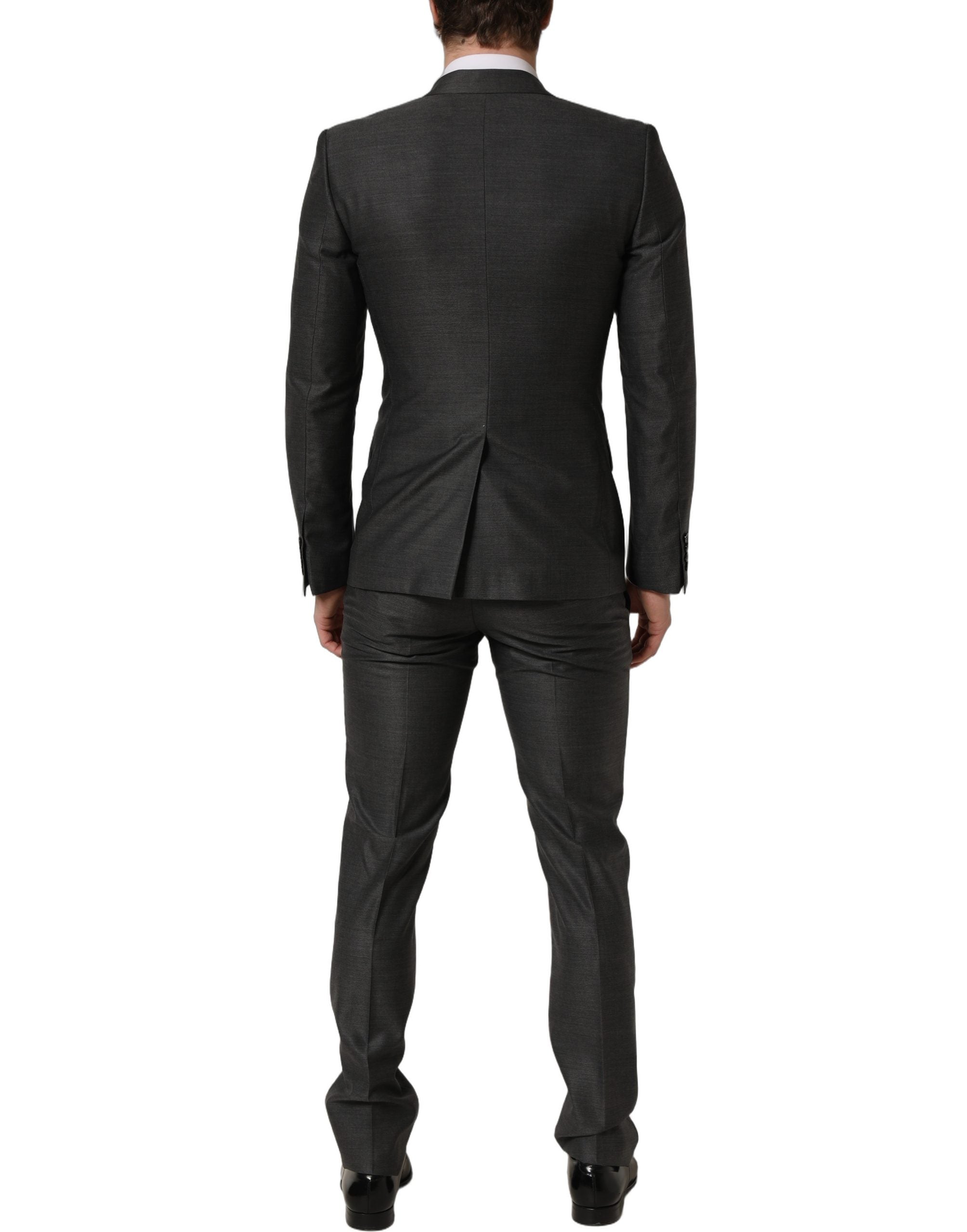 Dolce & Gabbana Gray MARTINI Slim Fit Formal 3 Piece Suit Dolce & Gabbana