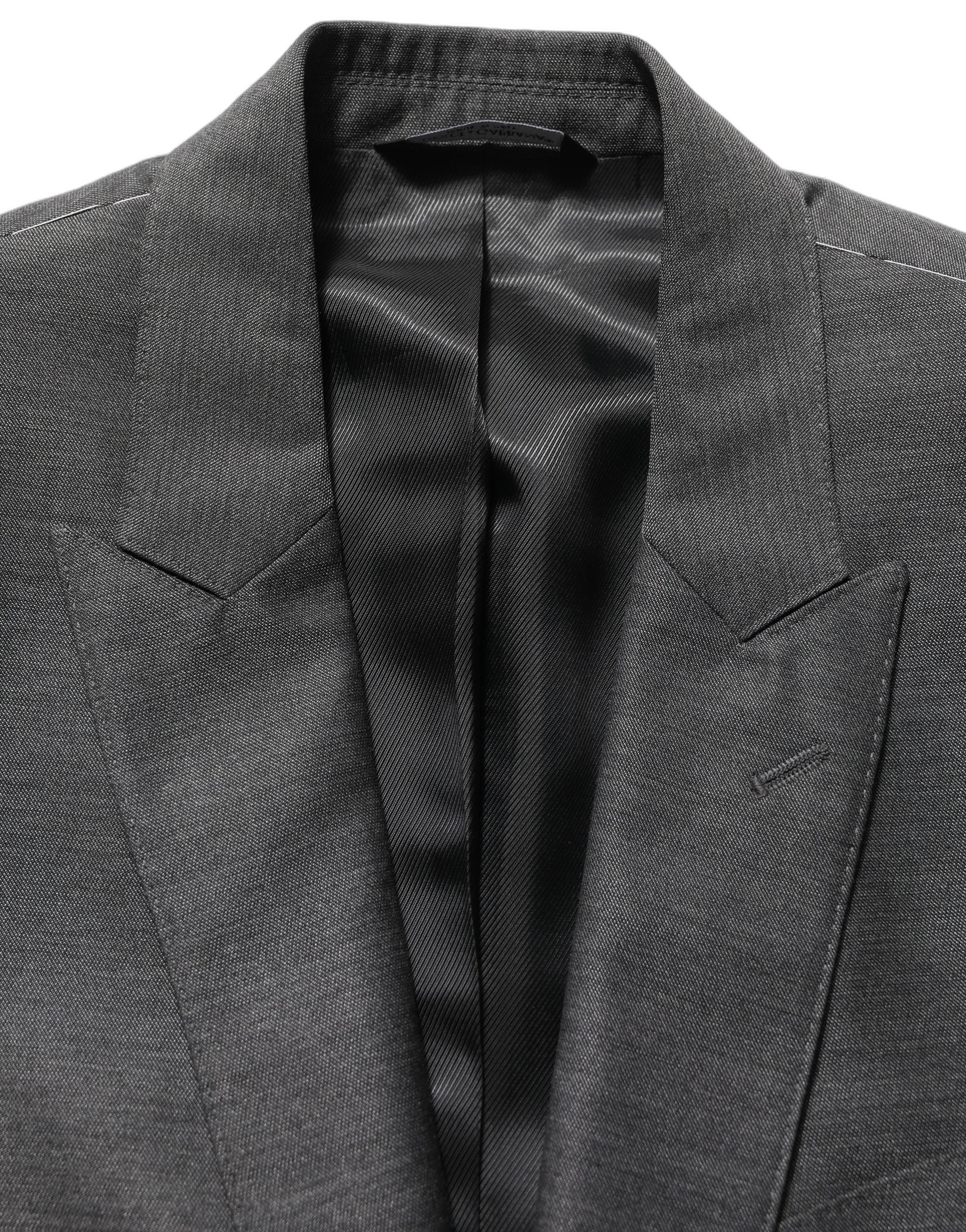 Dolce & Gabbana Gray MARTINI Slim Fit Formal 3 Piece Suit Dolce & Gabbana