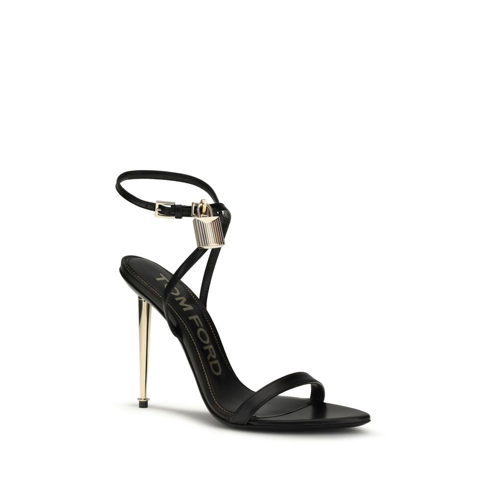 Tom Ford Black Goatskin Stiletto Heel Sandals Tom Ford
