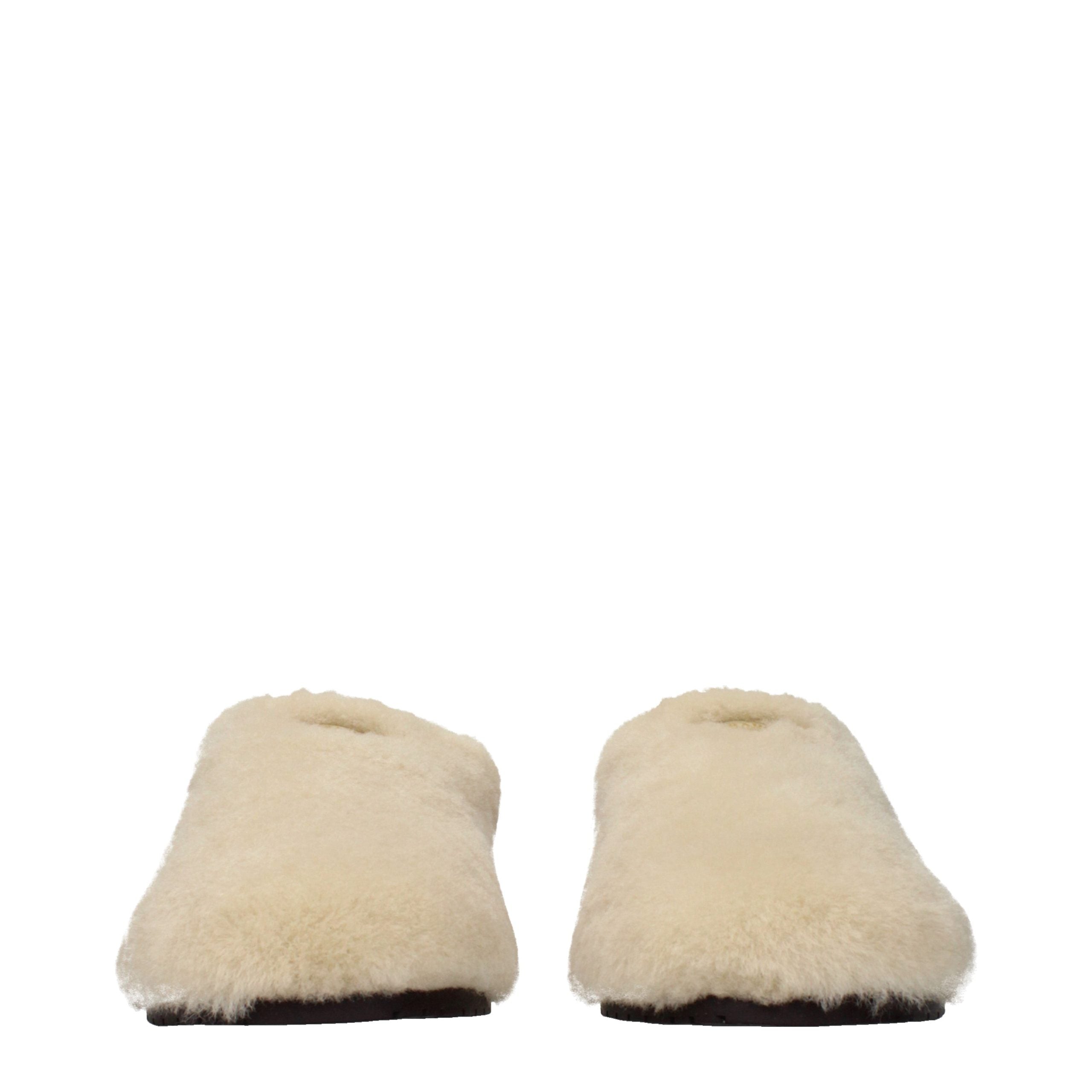 Prada Beige Fur Slippers Prada