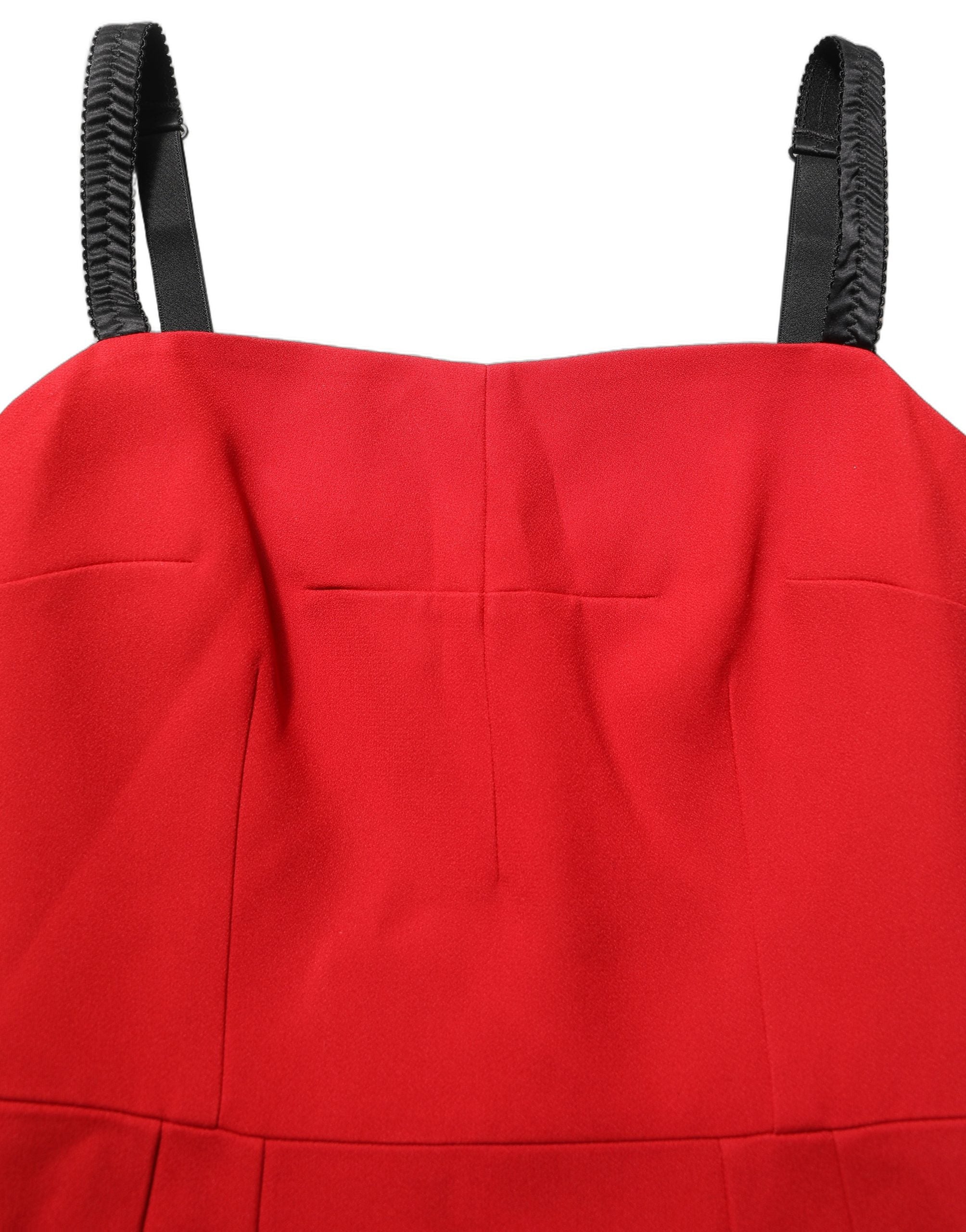 Dolce & Gabbana Red Stretch Bodycon Sheath Knee Length Dress Dolce & Gabbana