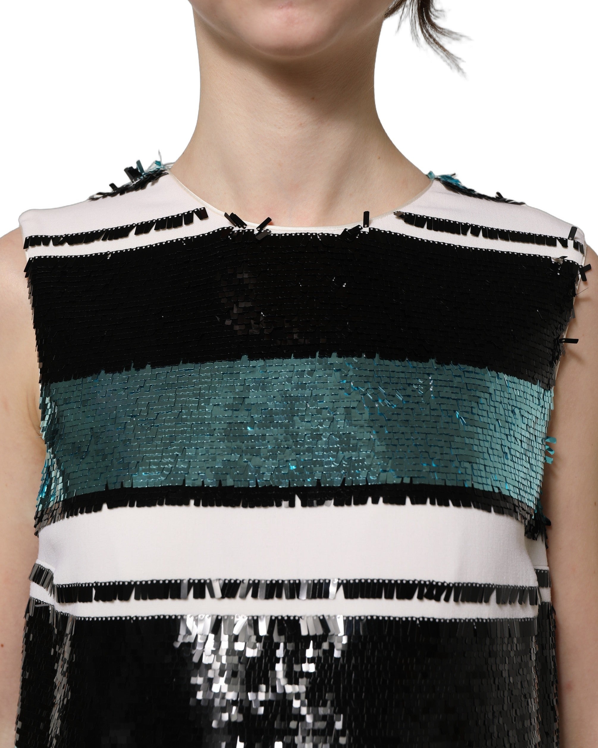 Dolce & Gabbana Multicolor Sequined Sleeveless Shift Dress Dolce & Gabbana