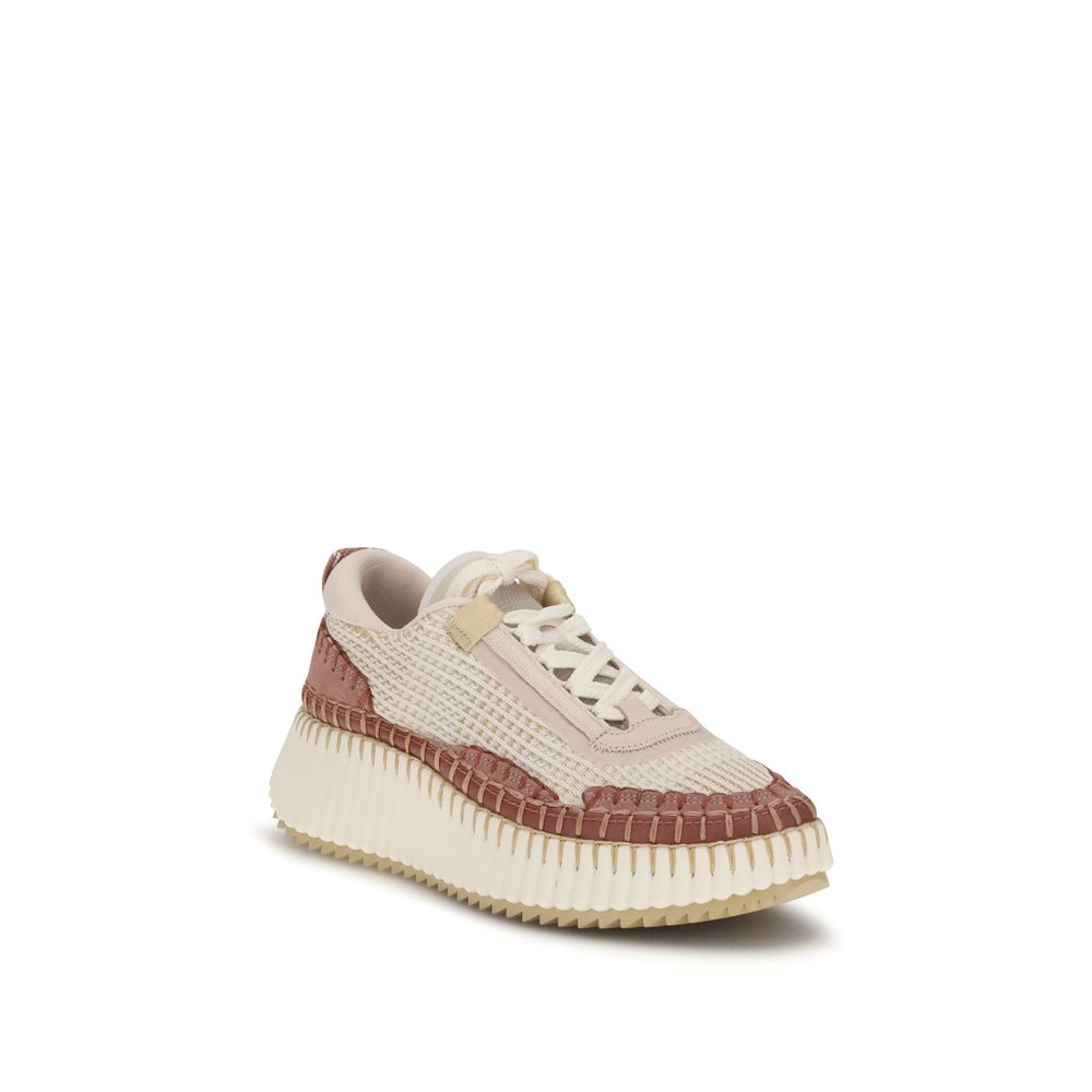 Chloé Beige Nylon Chunky Sneakers Chloé