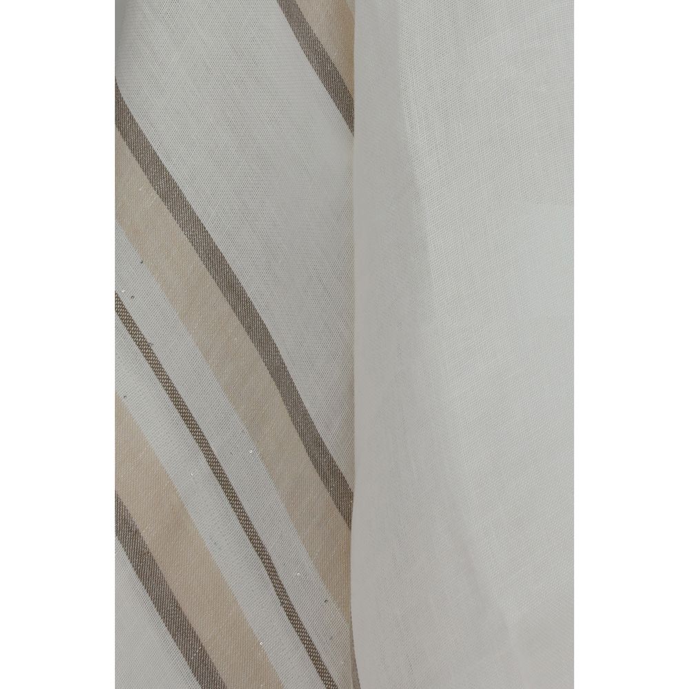 Brunello Cucinelli Beige Linen Poncho Brunello Cucinelli