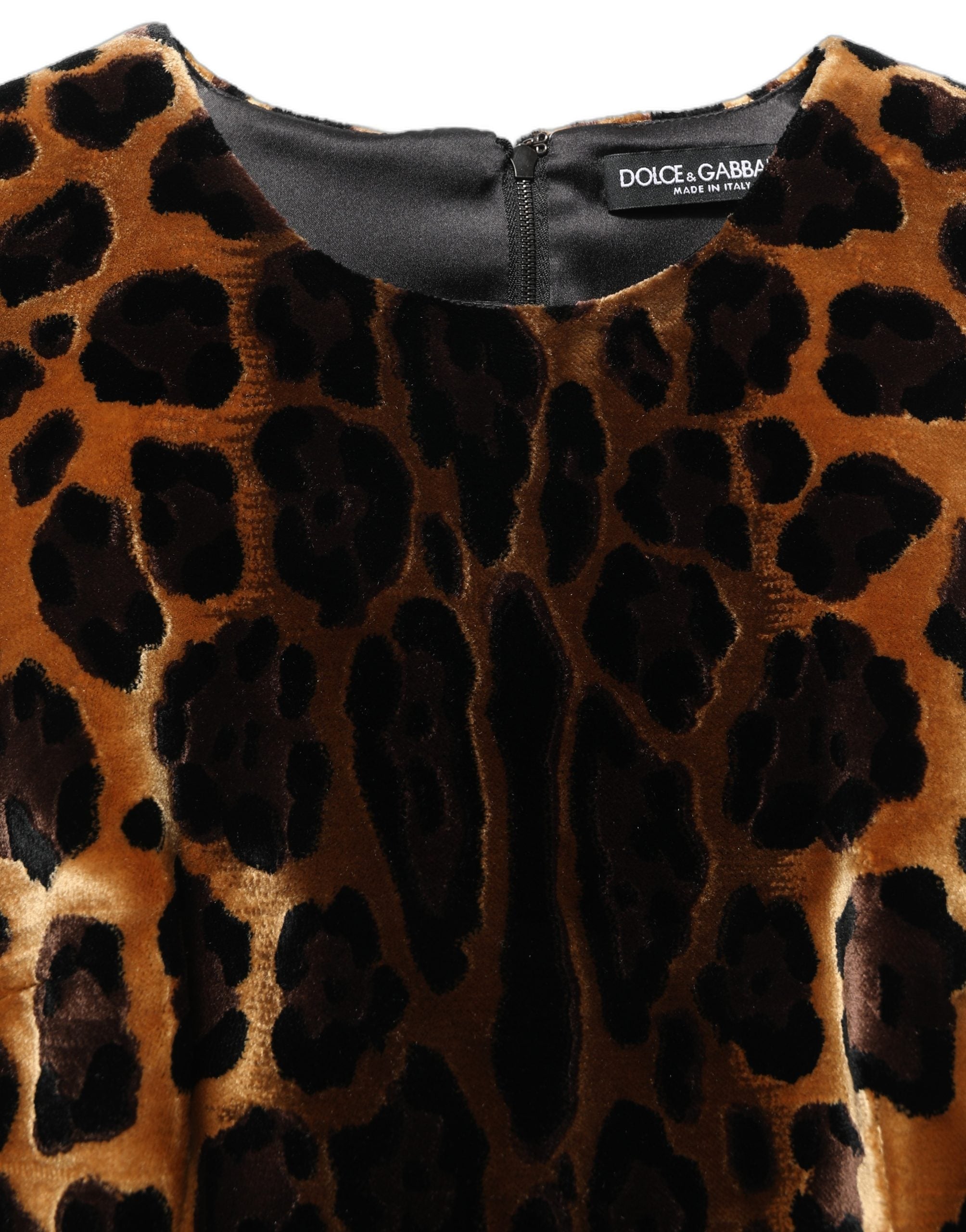 Dolce & Gabbana Brown Leopard Sleeveless Sheath Mini Dress Dolce & Gabbana