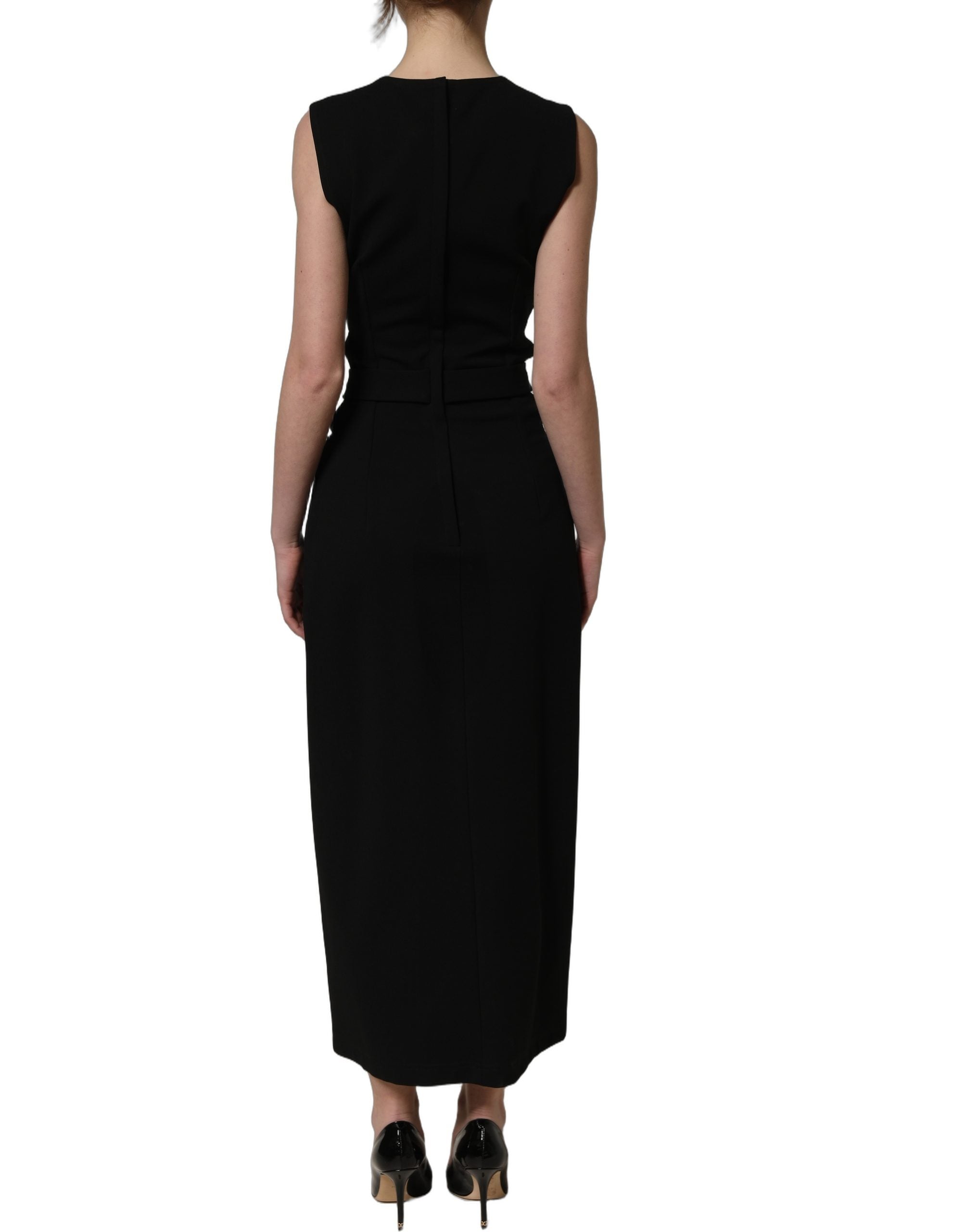 Dolce & Gabbana Black Cut Out Detail Sleeveless Maxi Dress Dolce & Gabbana