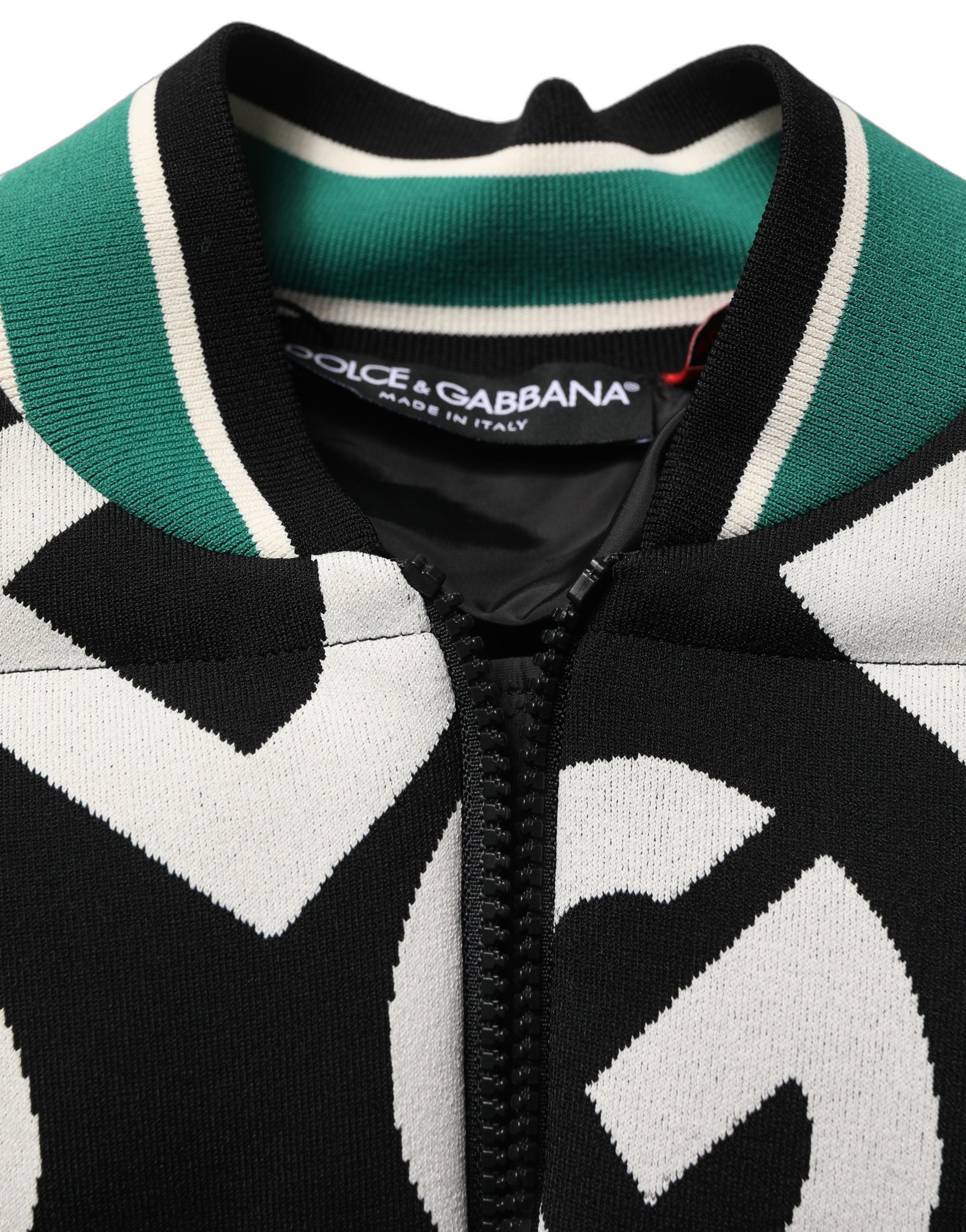 Dolce & Gabbana Multicolor Logo Full Zip Bomber Jacket Dolce & Gabbana