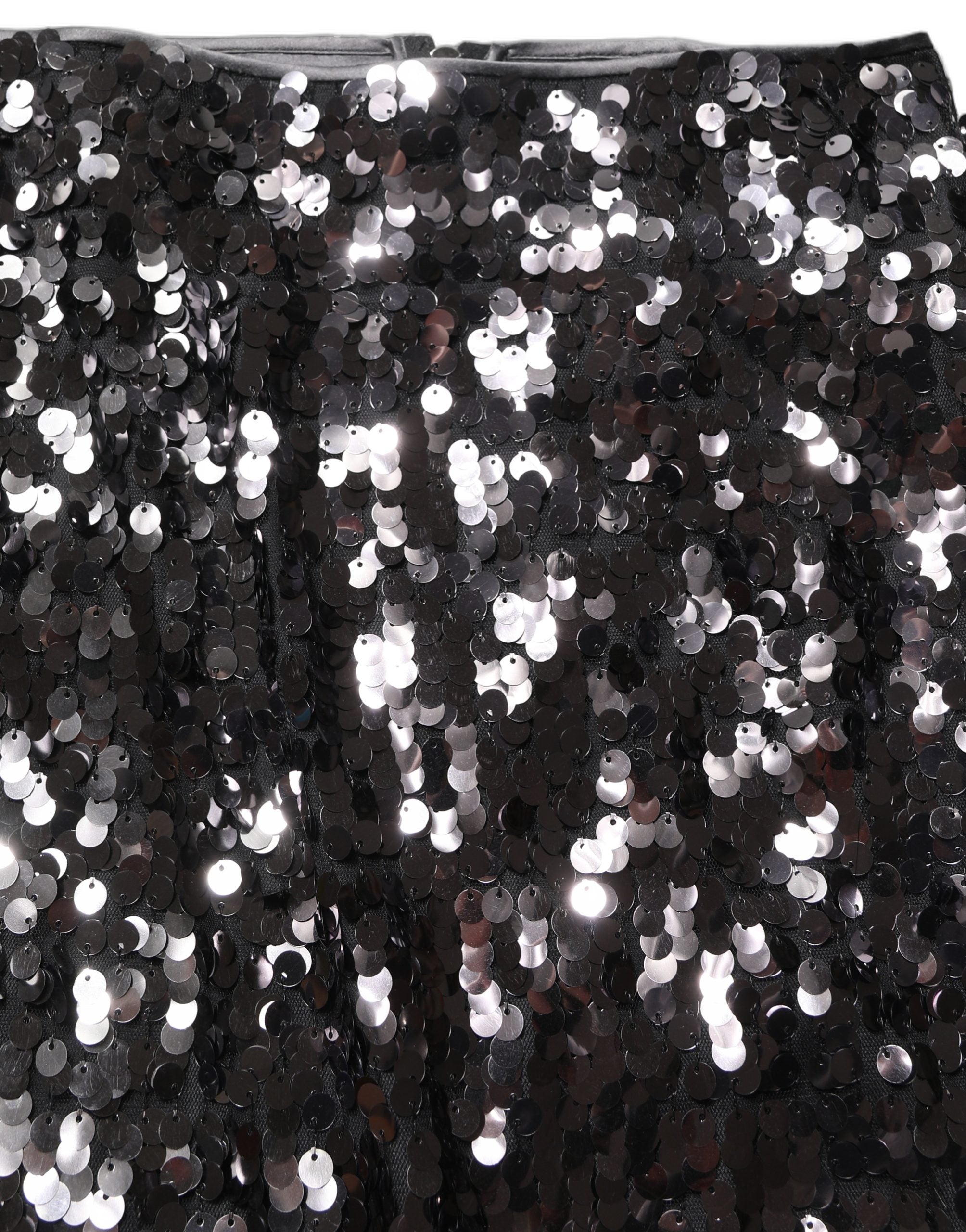 Dolce & Gabbana Brown Sequinned Embellished PencilCut Skirt Dolce & Gabbana