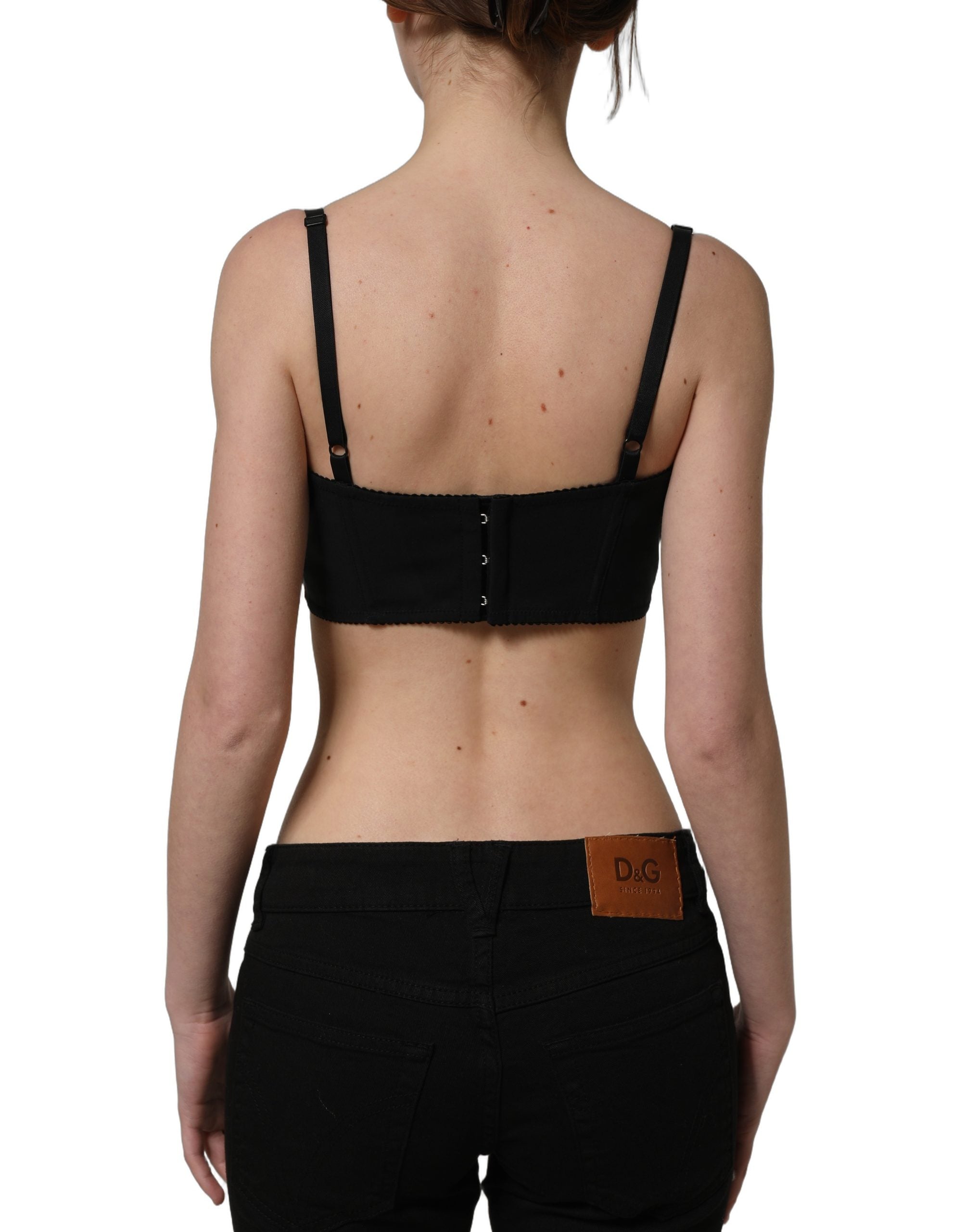 Dolce & Gabbana Red Polyester Satin Bustier Cropped Tank Top Dolce & Gabbana