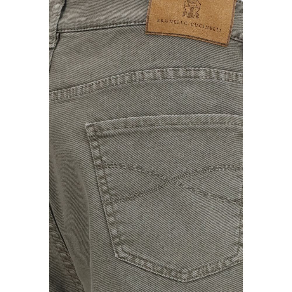 Brunello Cucinelli Bicolor Cotton Jeans Denim Brunello Cucinelli