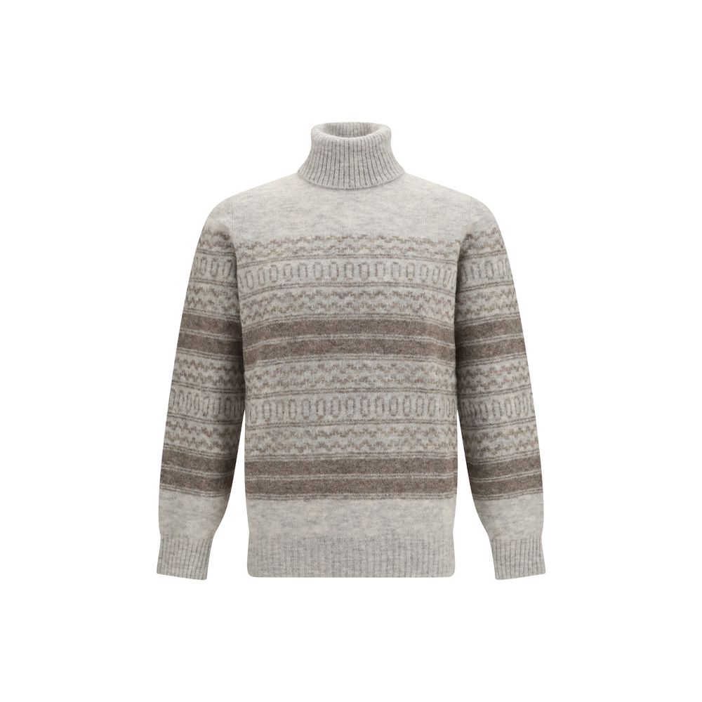 Brunello Cucinelli Gray Alpaca Vicugna Pacos Turtleneck Brunello Cucinelli