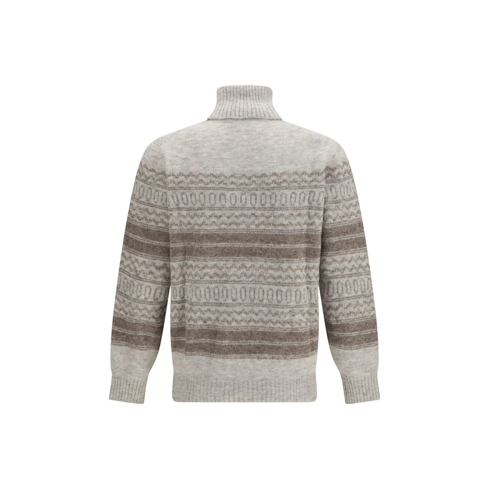 Brunello Cucinelli Gray Alpaca Vicugna Pacos Turtleneck Brunello Cucinelli