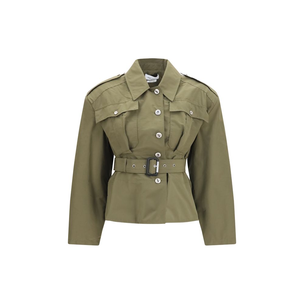 Alexander McQueen Bicolor Cotton Full-Length Jacket Alexander McQueen