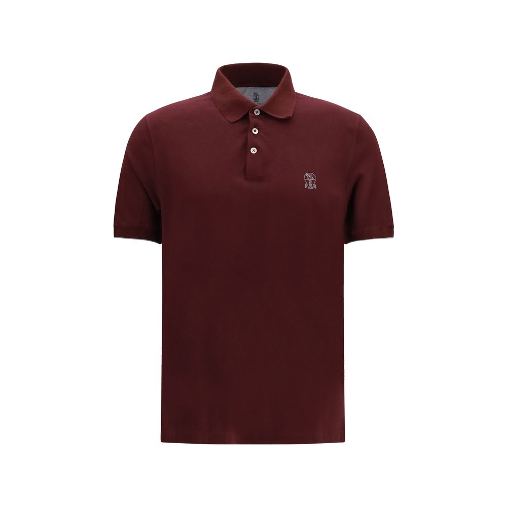 Brunello Cucinelli Bordeaux Cotton Shirt Brunello Cucinelli