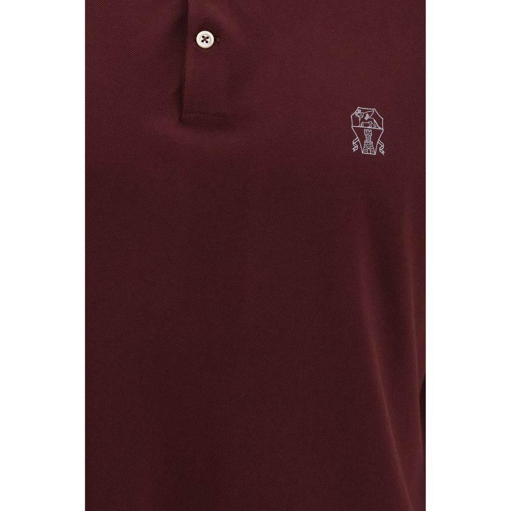 Brunello Cucinelli Bordeaux Cotton Shirt Brunello Cucinelli