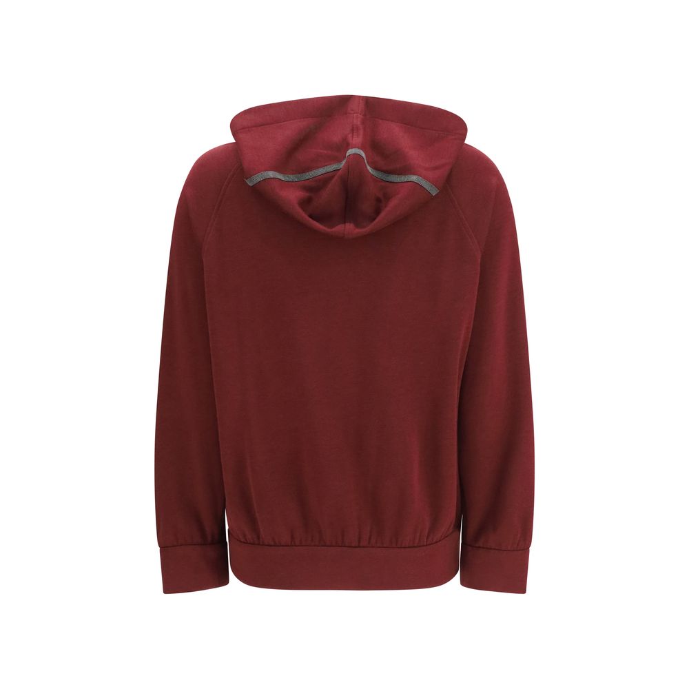 Brunello Cucinelli Bordeaux Cotton Sweatshirt Brunello Cucinelli