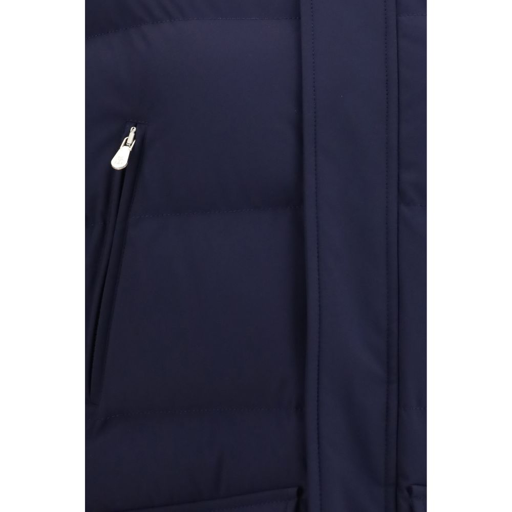 Brunello Cucinelli Blue Goose Down Full-Length Jacket Brunello Cucinelli