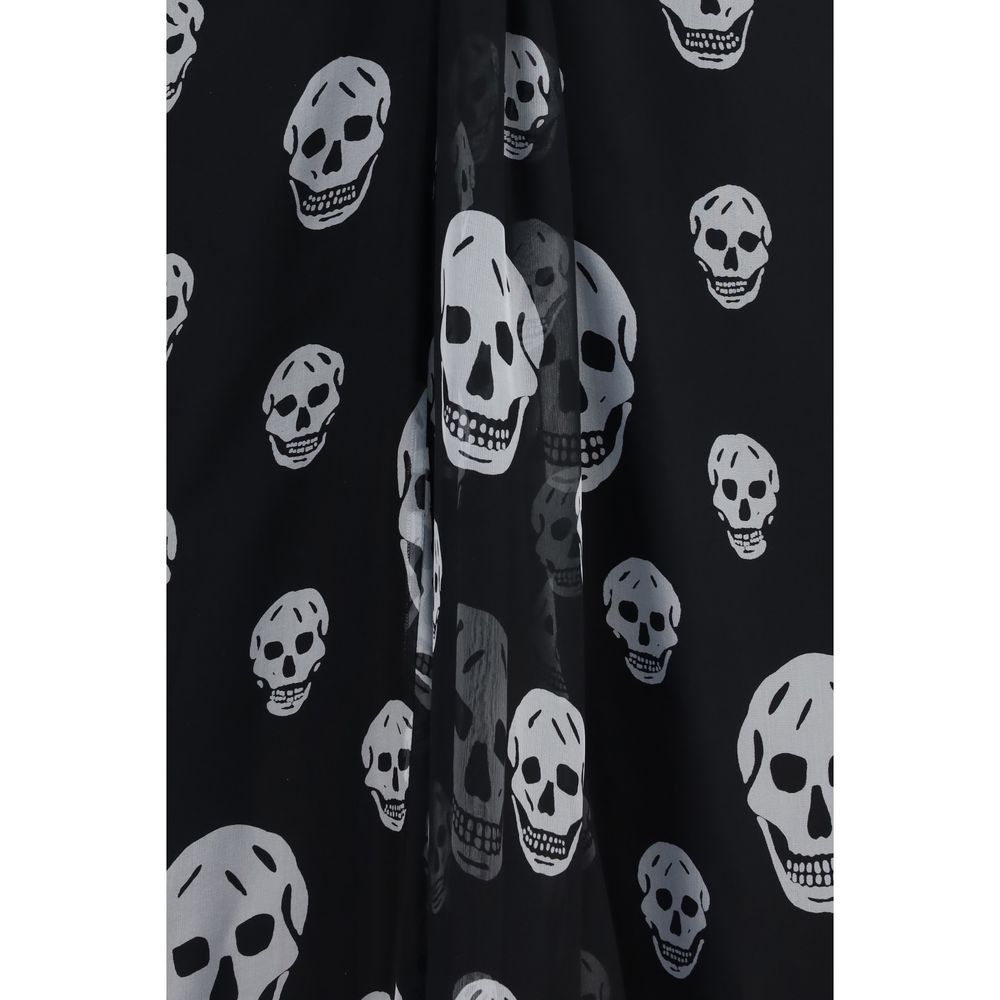 Alexander McQueen Black Silk Long Skirt Alexander McQueen