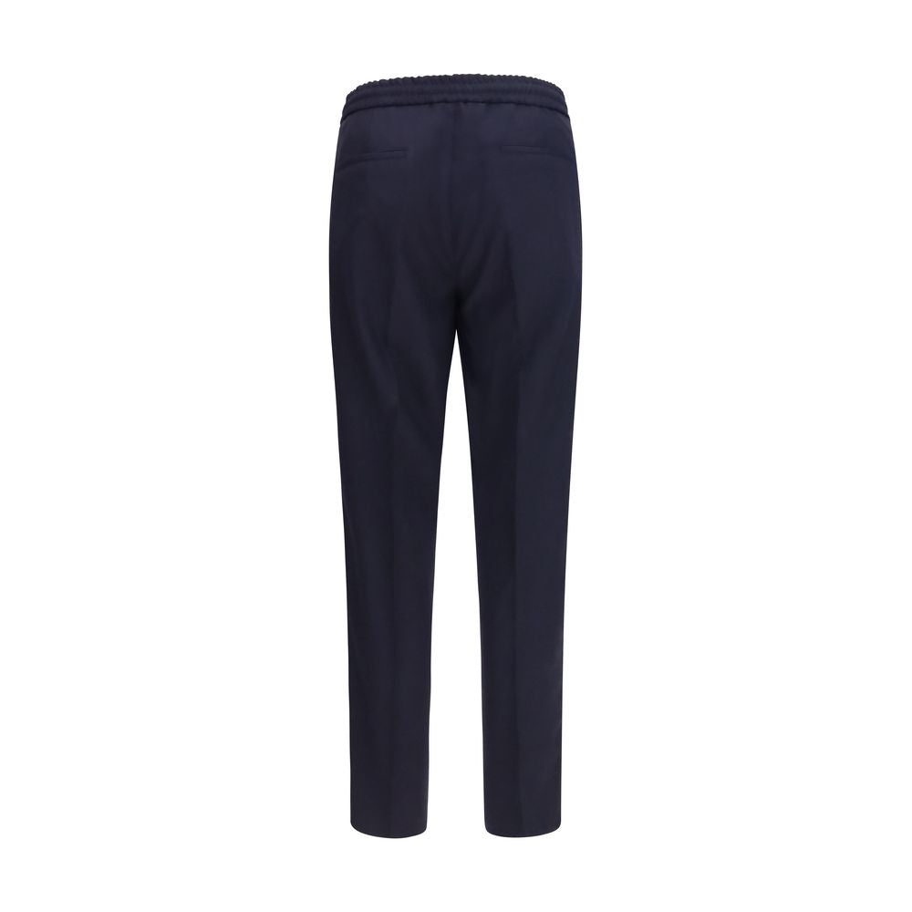 Brunello Cucinelli Blue Wool Oves Aries Casual Pants Brunello Cucinelli