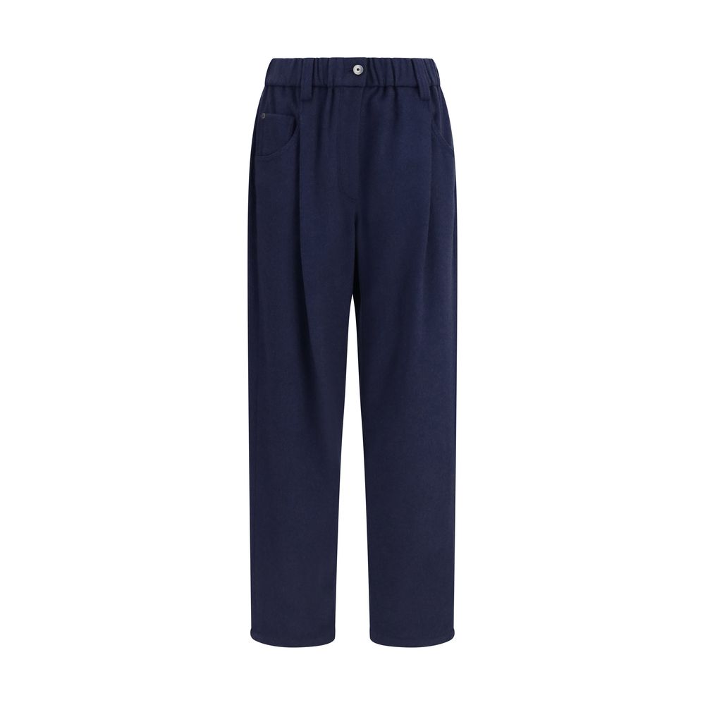 Brunello Cucinelli Blue Wool Oves Aries Pants Brunello Cucinelli