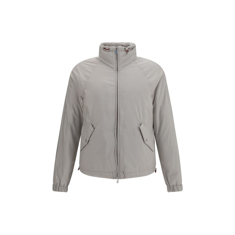 Brunello Cucinelli Gray Polyester Shell Jacket Brunello Cucinelli