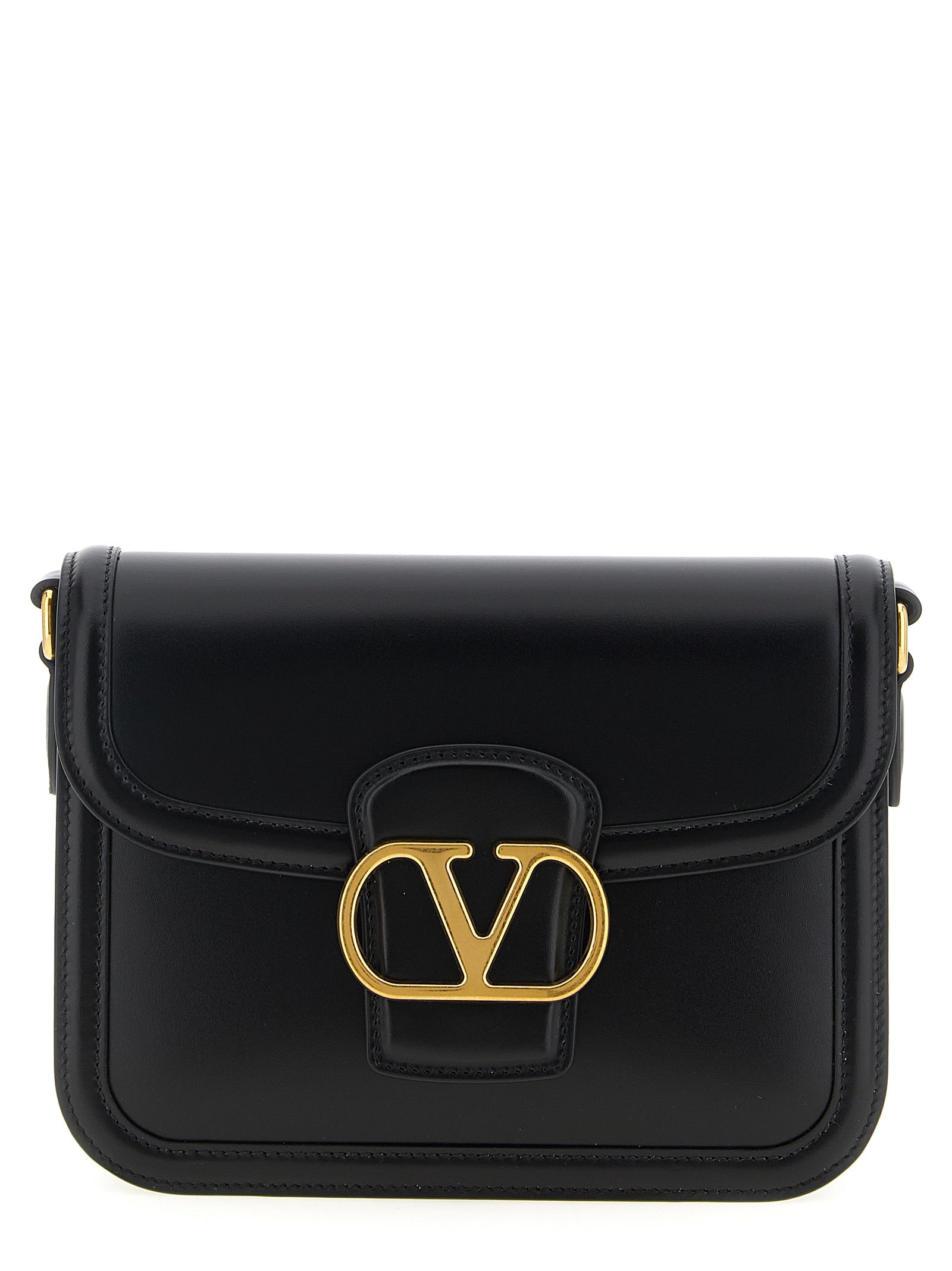 Valentino Garavani Black Calfskin Crossbody Bag Valentino Garavani