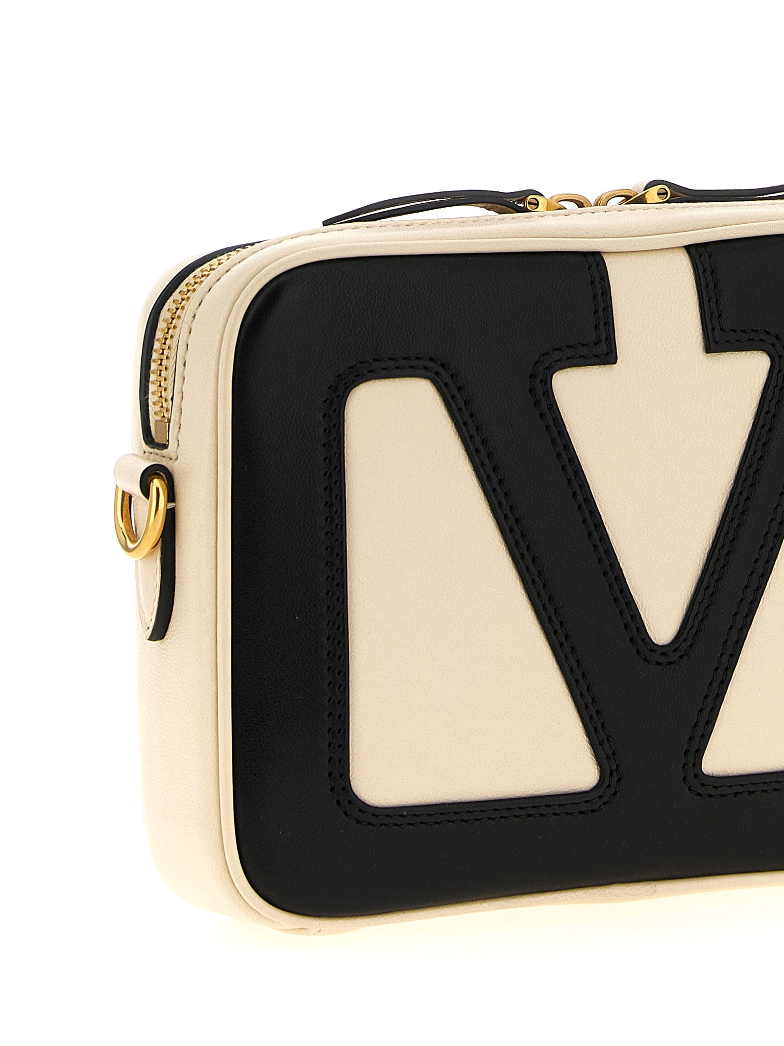 Valentino Garavani Bicolor Lamb Leather Crossbody Bag Valentino Garavani