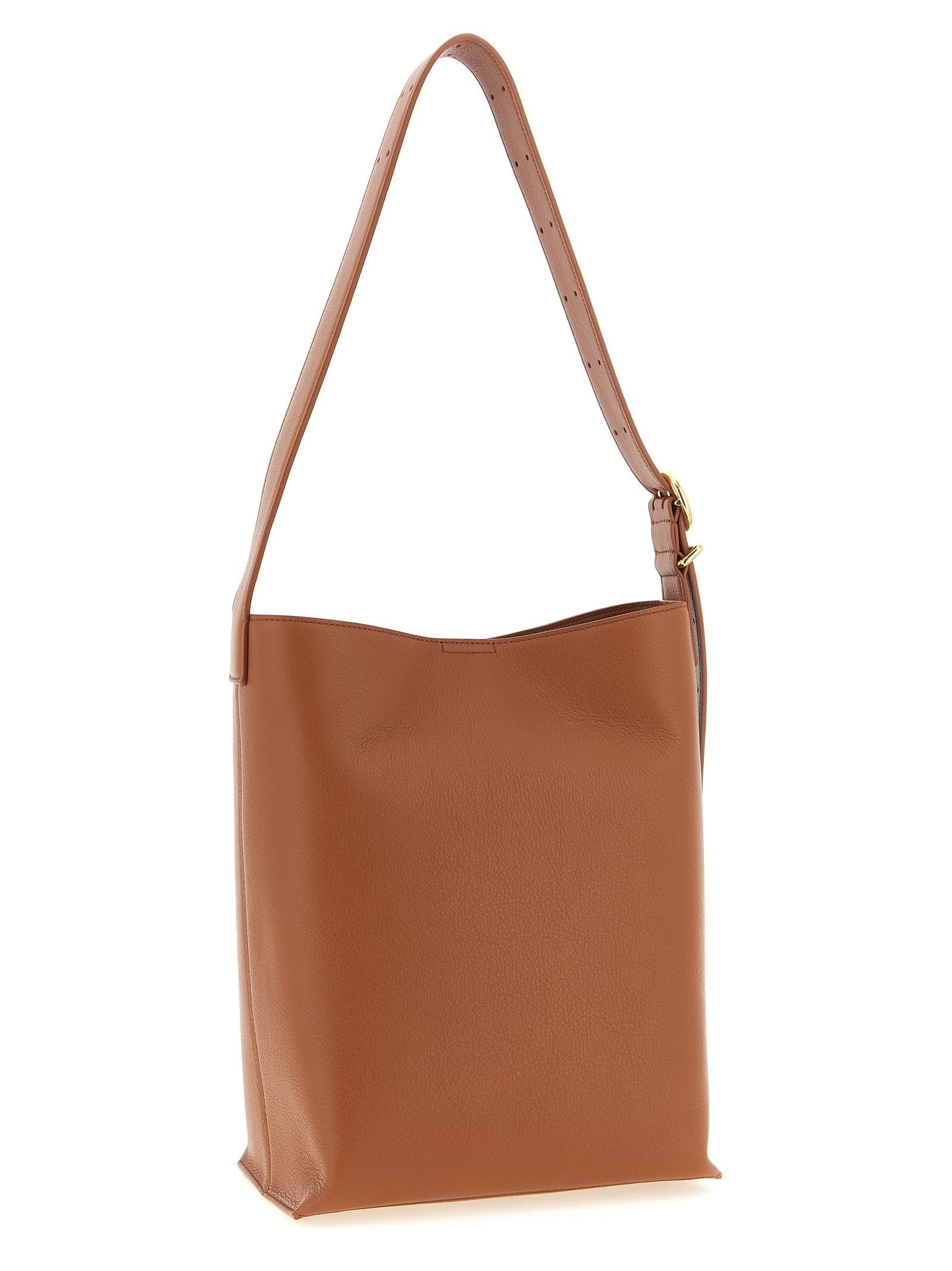 Jil Sander Brown Calfskin Shoulder Bag Jil Sander