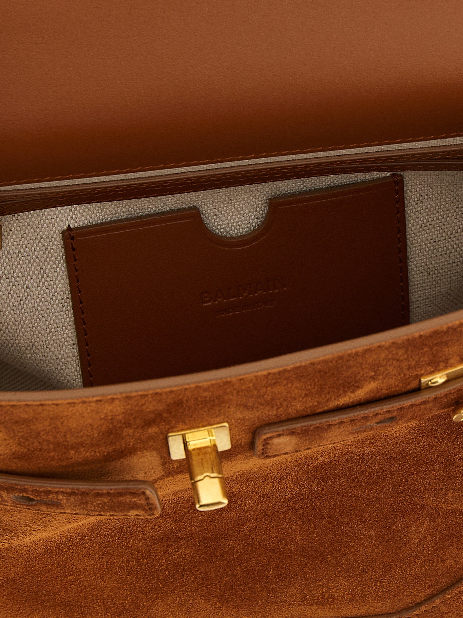 Balmain Brown Calfskin Handbag Balmain