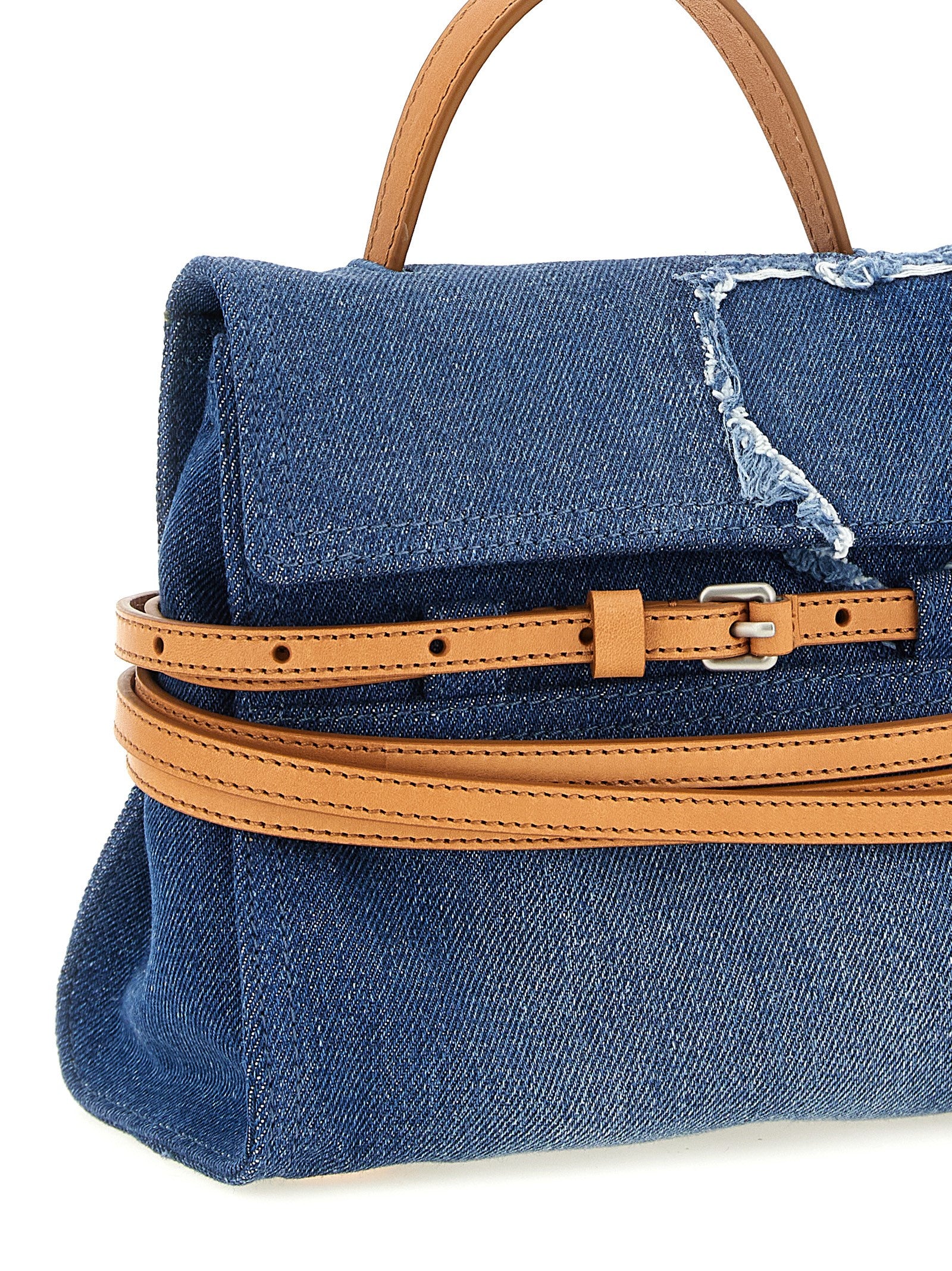 Moschino Blue Cotton Handbag Moschino