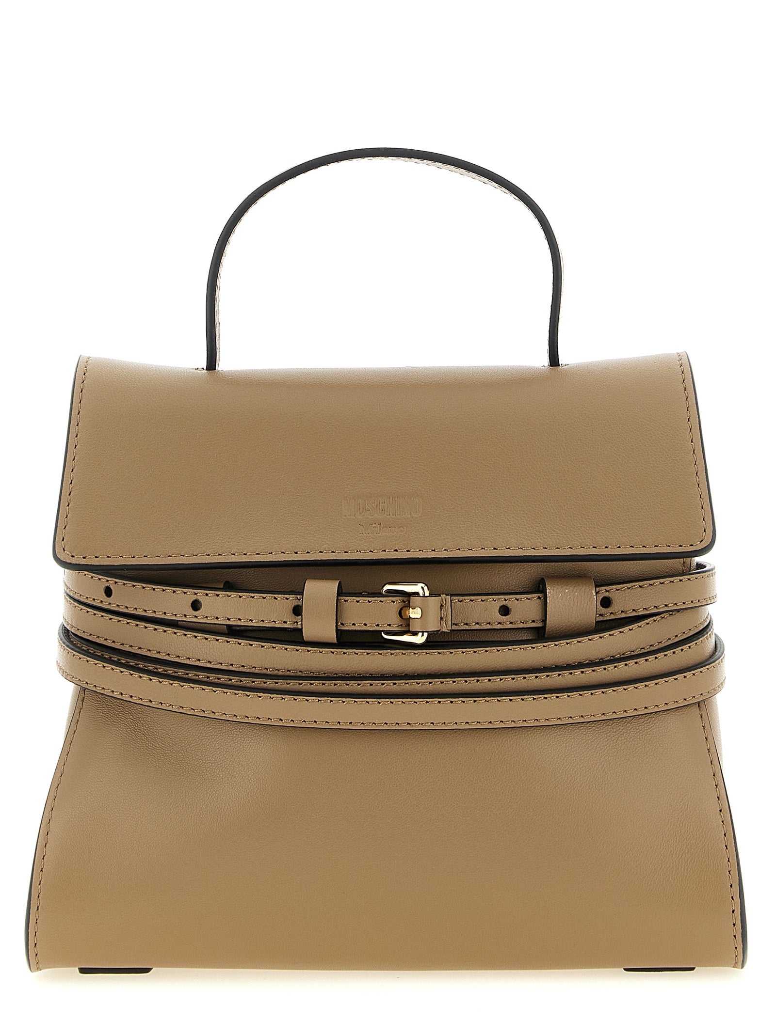 Moschino Beige Napa Leather / Calf Bos Taurus Handbag Moschino