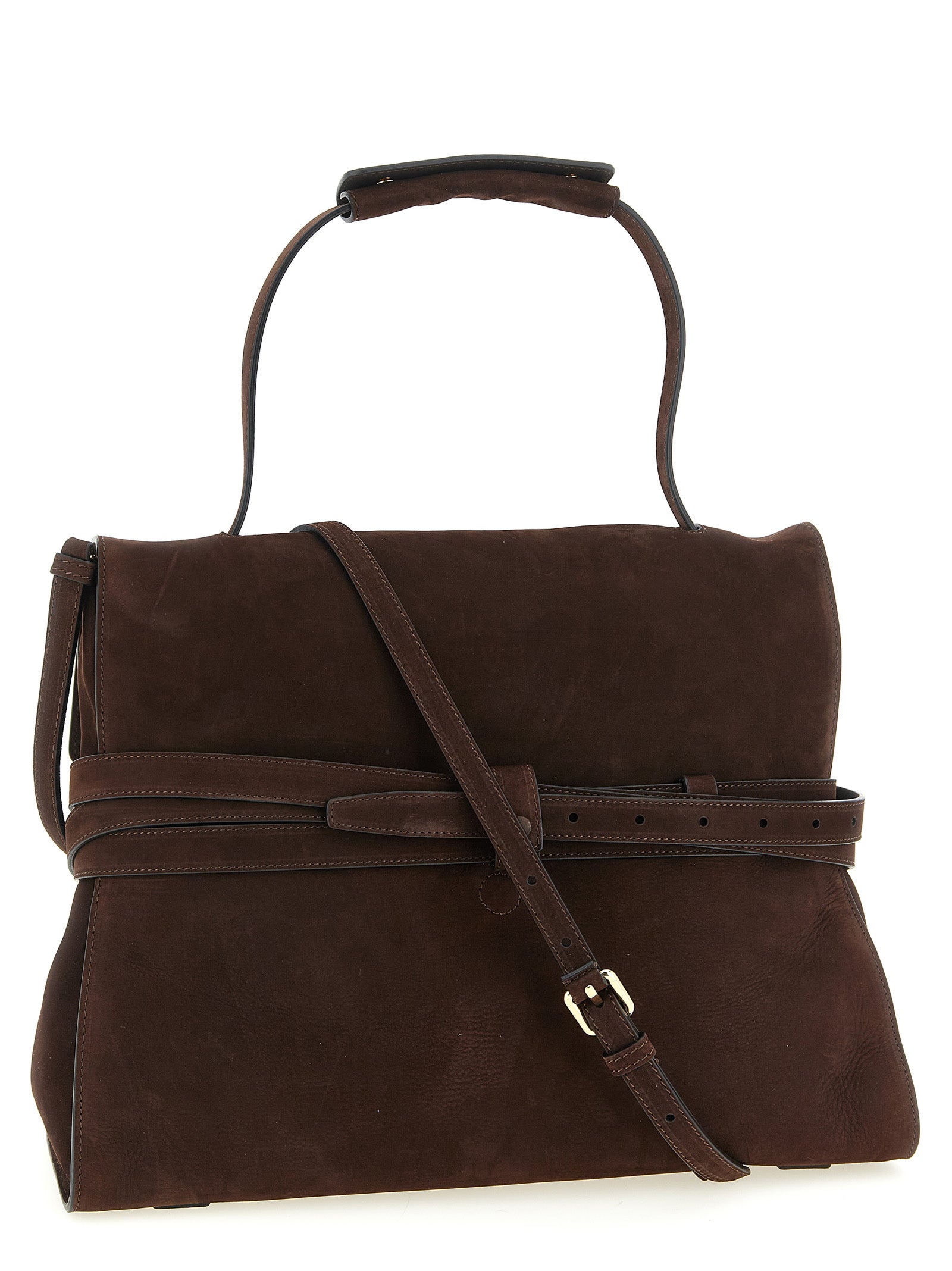 Moschino Brown Calfskin Shoulder Bag Moschino