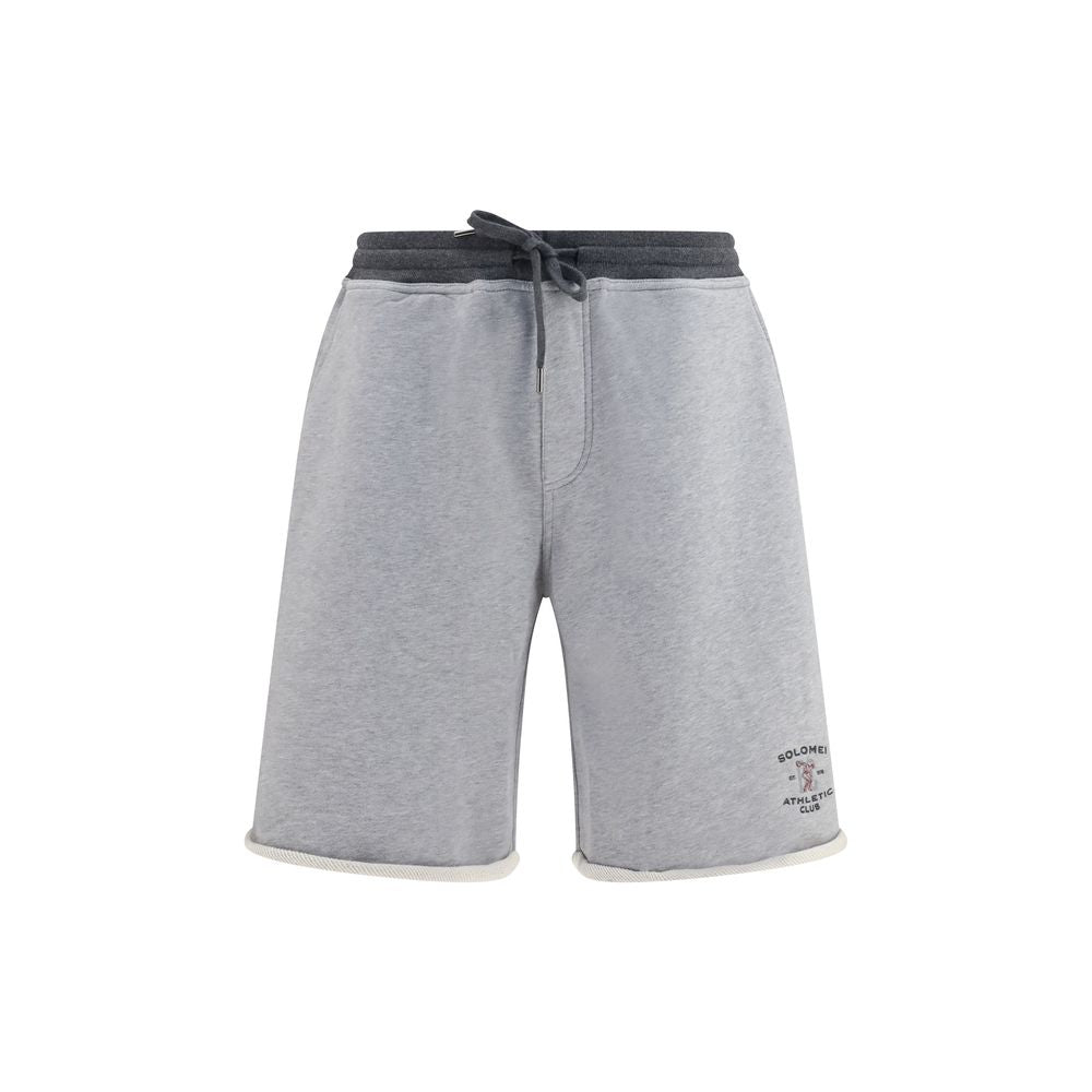 Brunello Cucinelli Gray Cotton Bermuda Shorts Brunello Cucinelli