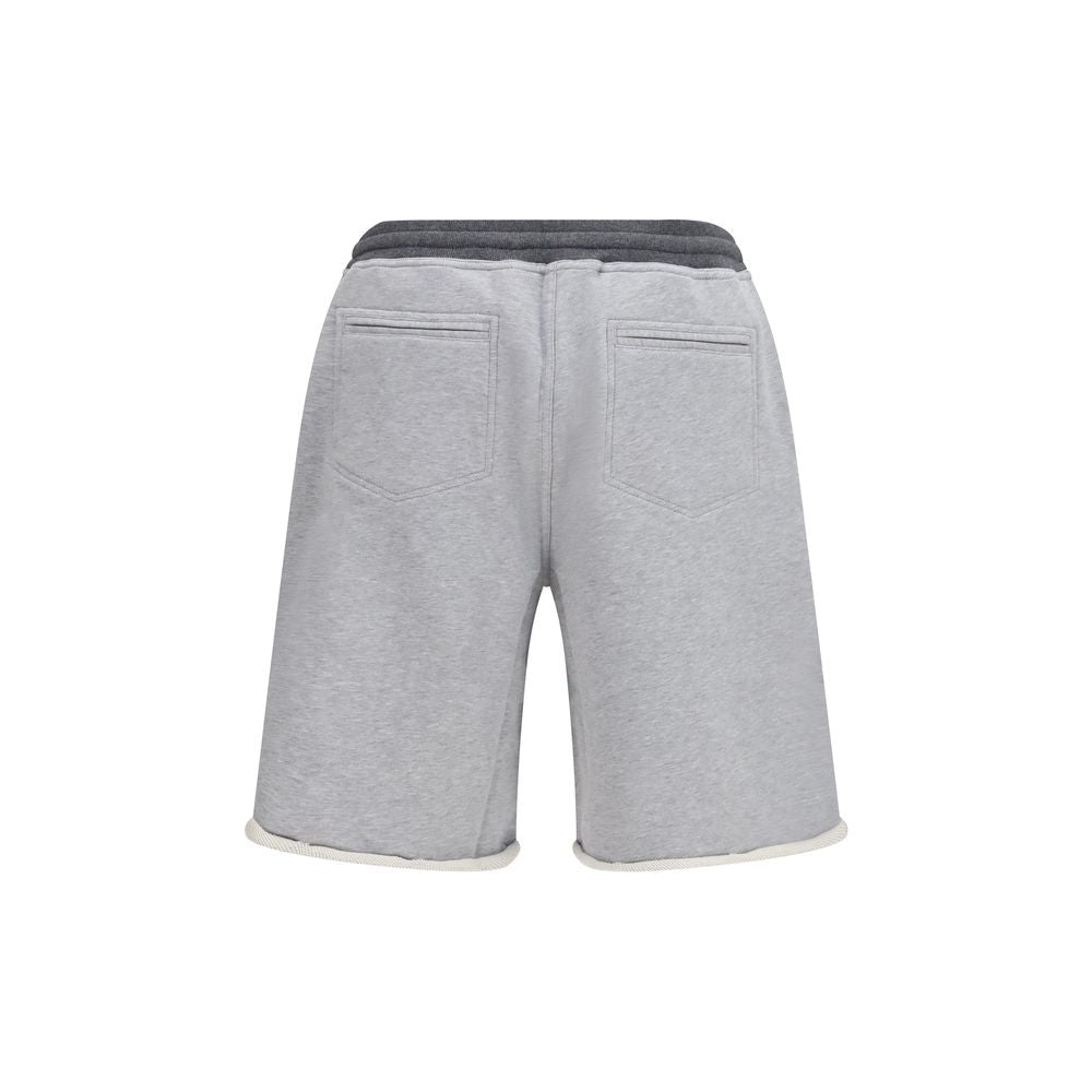 Brunello Cucinelli Gray Cotton Bermuda Shorts Brunello Cucinelli