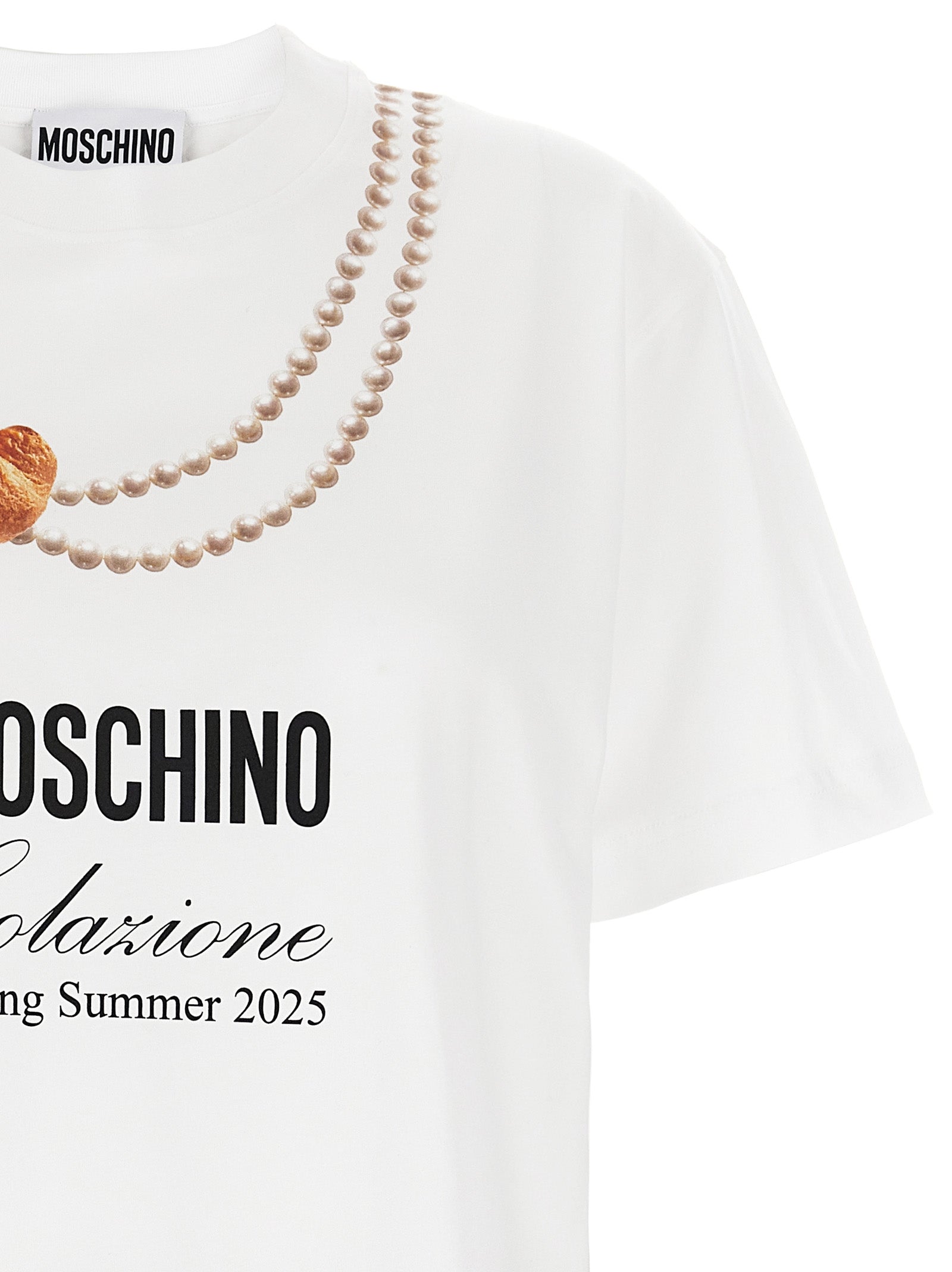 Moschino White Cotton T-Shirt Moschino