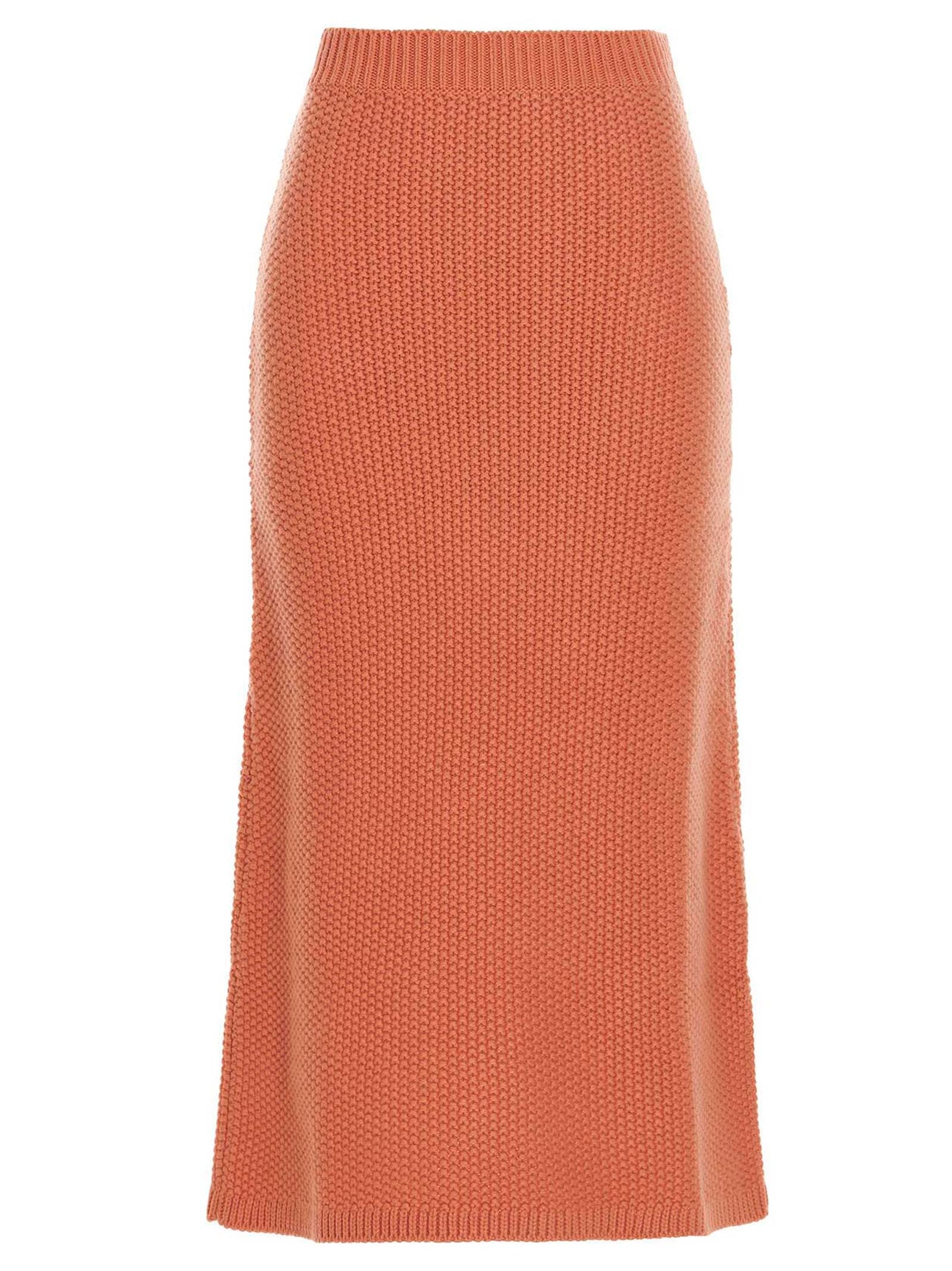 Chloé Orange Cashmere Mini Skirt Chloé