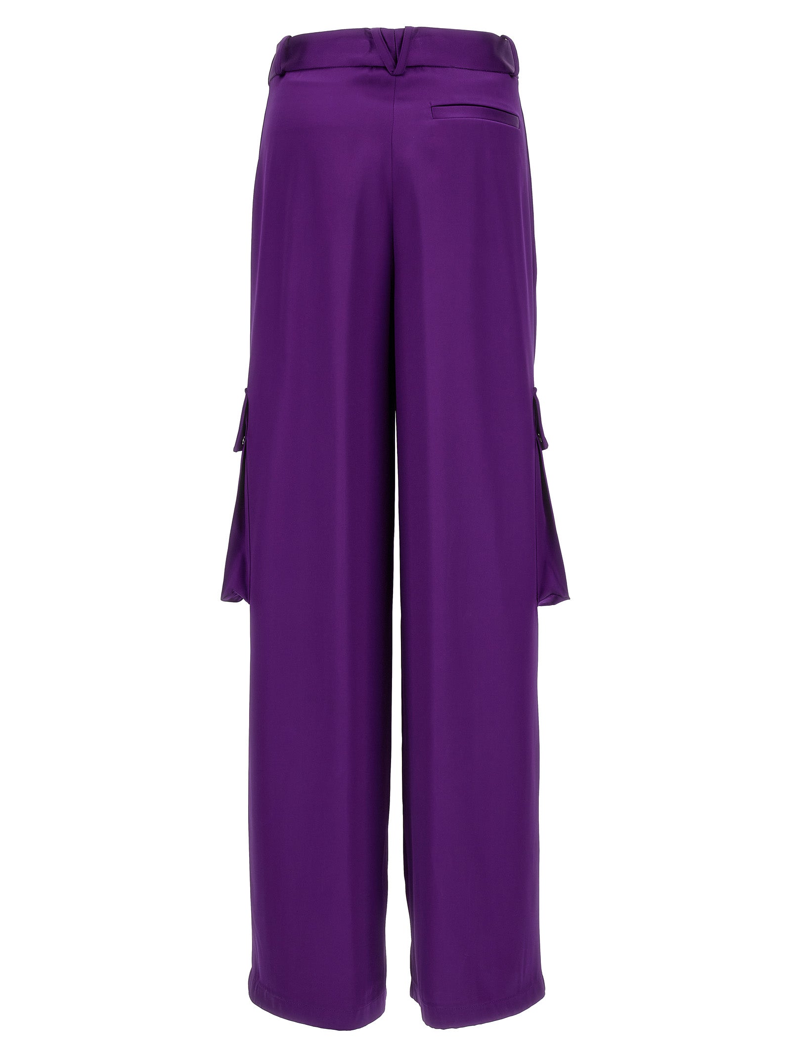 Versace Purple Viscose Cargo Pants Versace