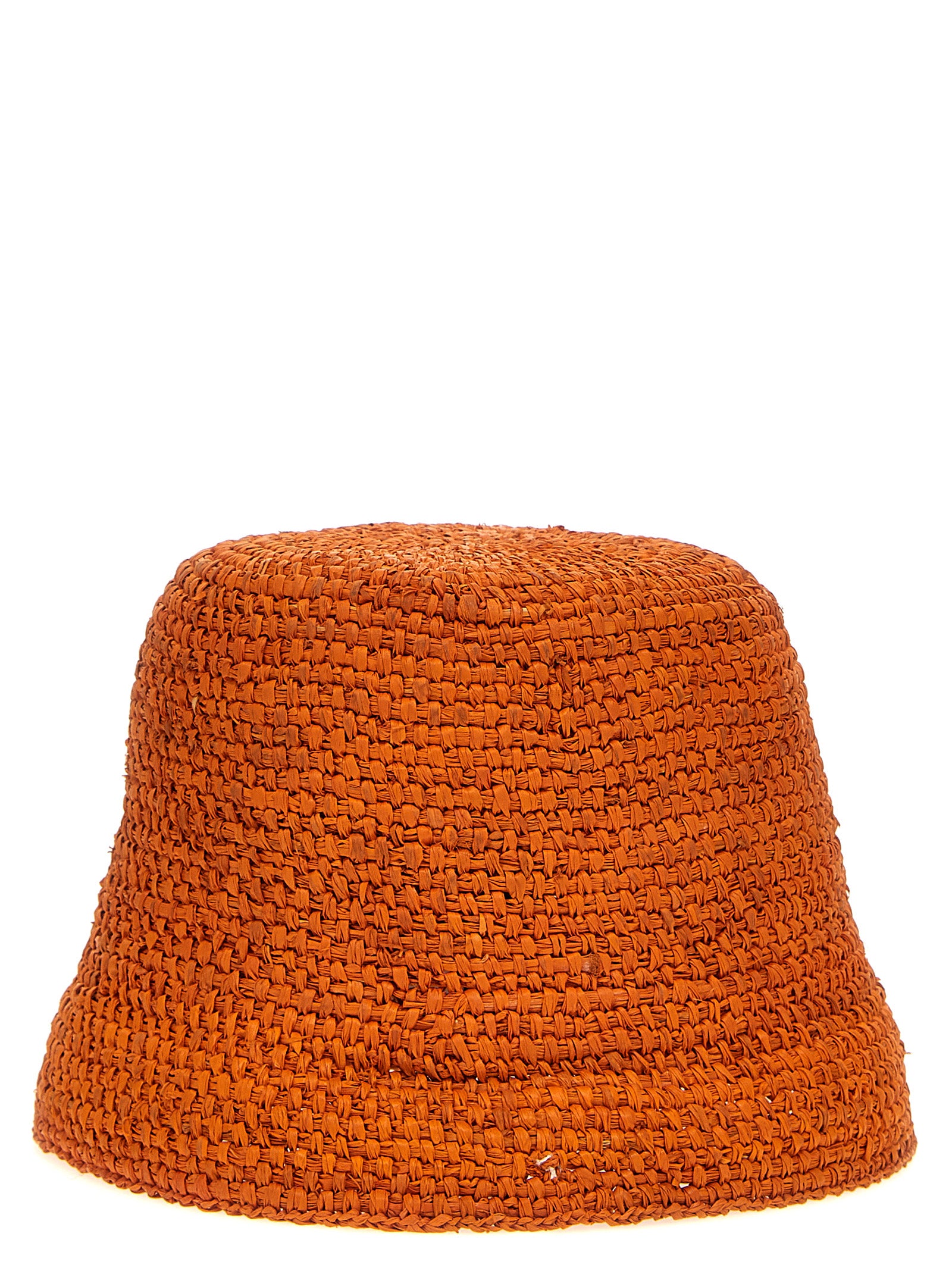 Jacquemus Orange Raffia Bucket Hat Jacquemus
